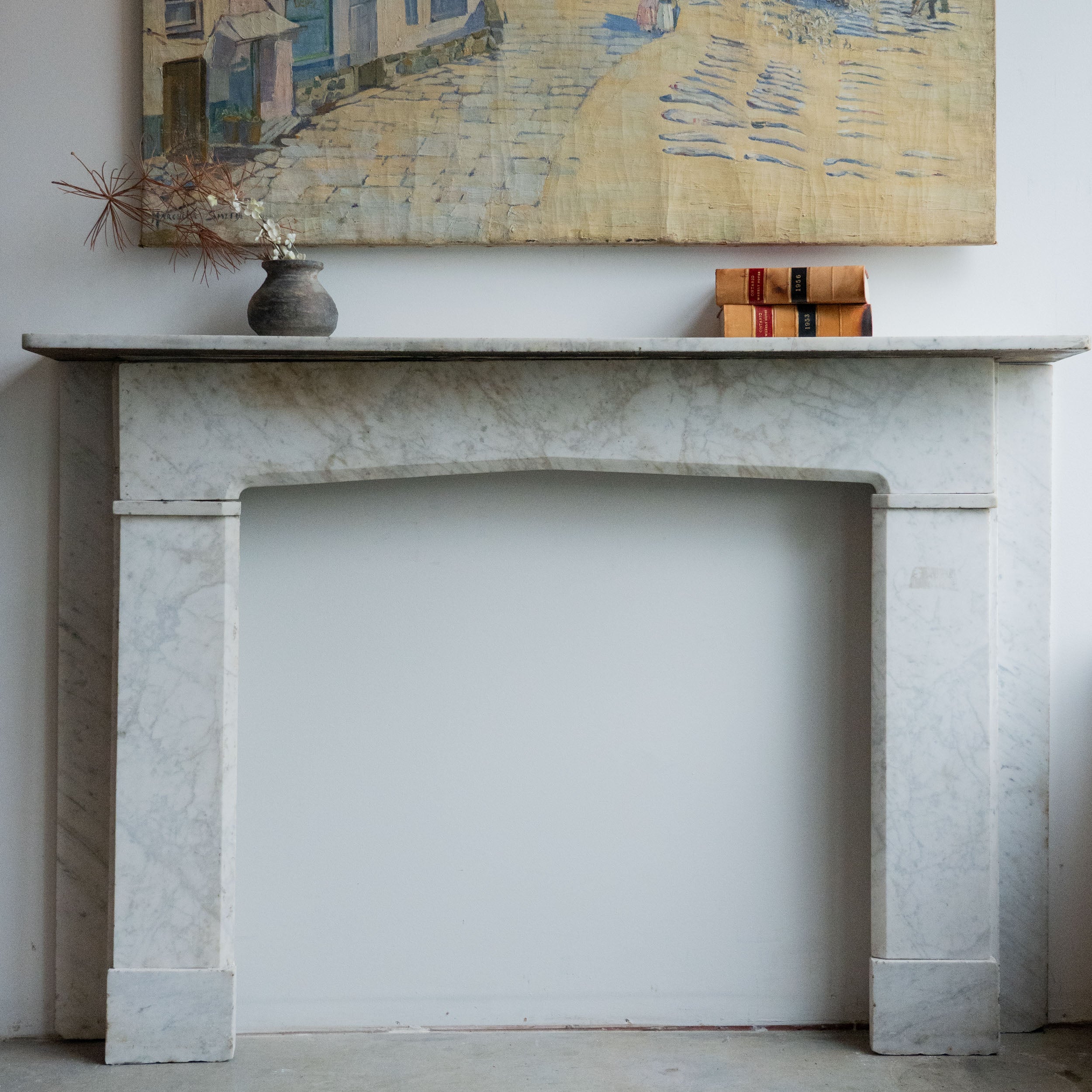 1890 Carrera Marble Fireplace Surround Mantle