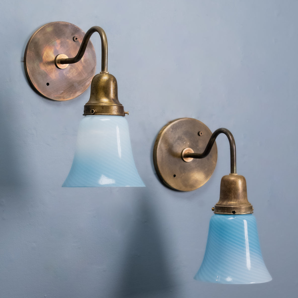 blue sconces | Scott Landon Antiques and Interiors.