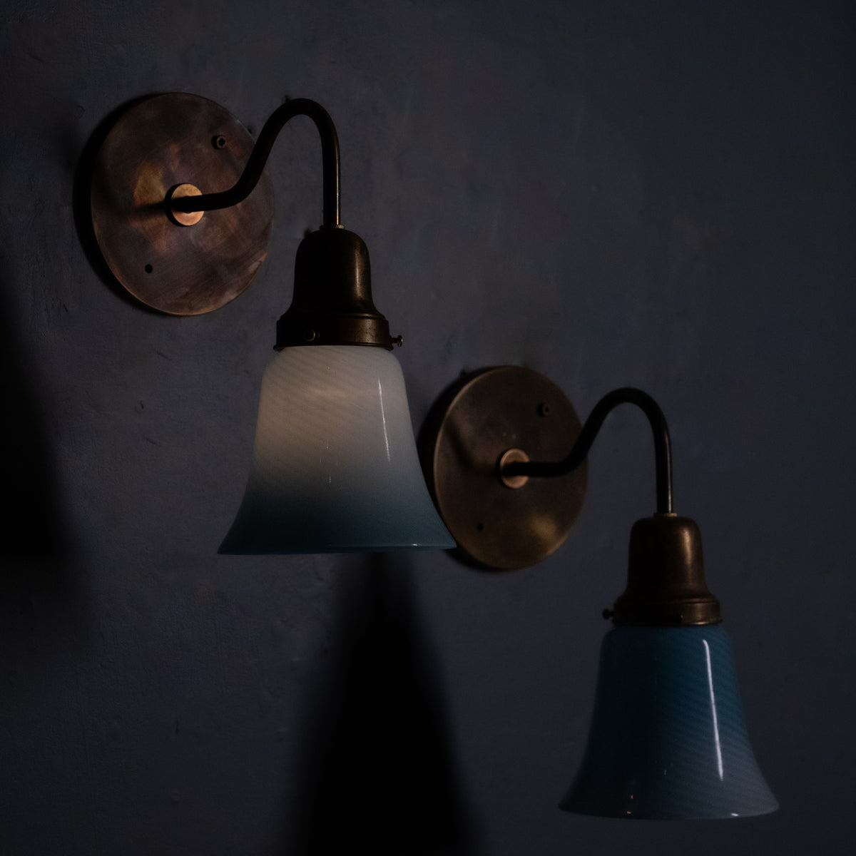 blue sconces | Scott Landon Antiques and Interiors.