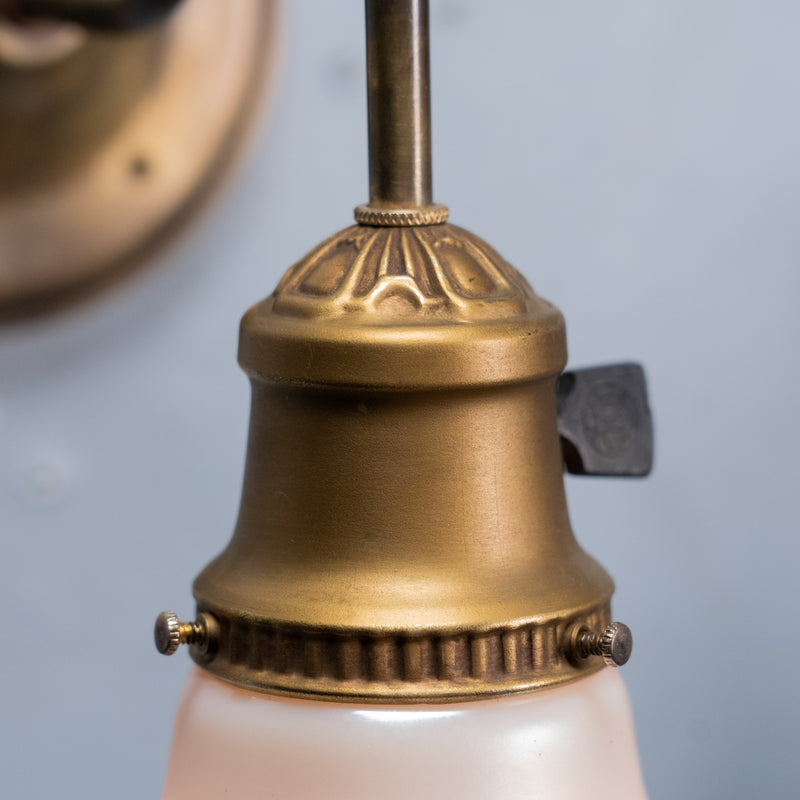 milk glass sconces | Scott Landon Antiques and Interiors.
