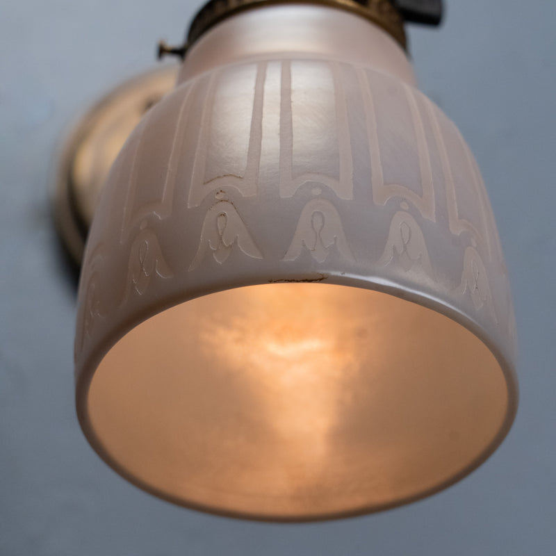 milk glass sconces | Scott Landon Antiques and Interiors.