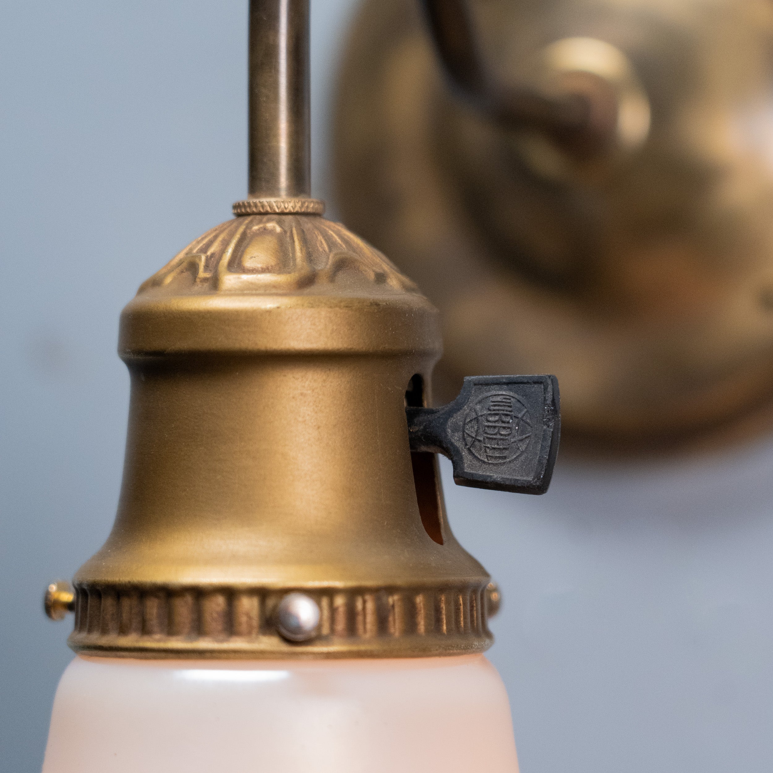 milk glass sconces | Scott Landon Antiques and Interiors.
