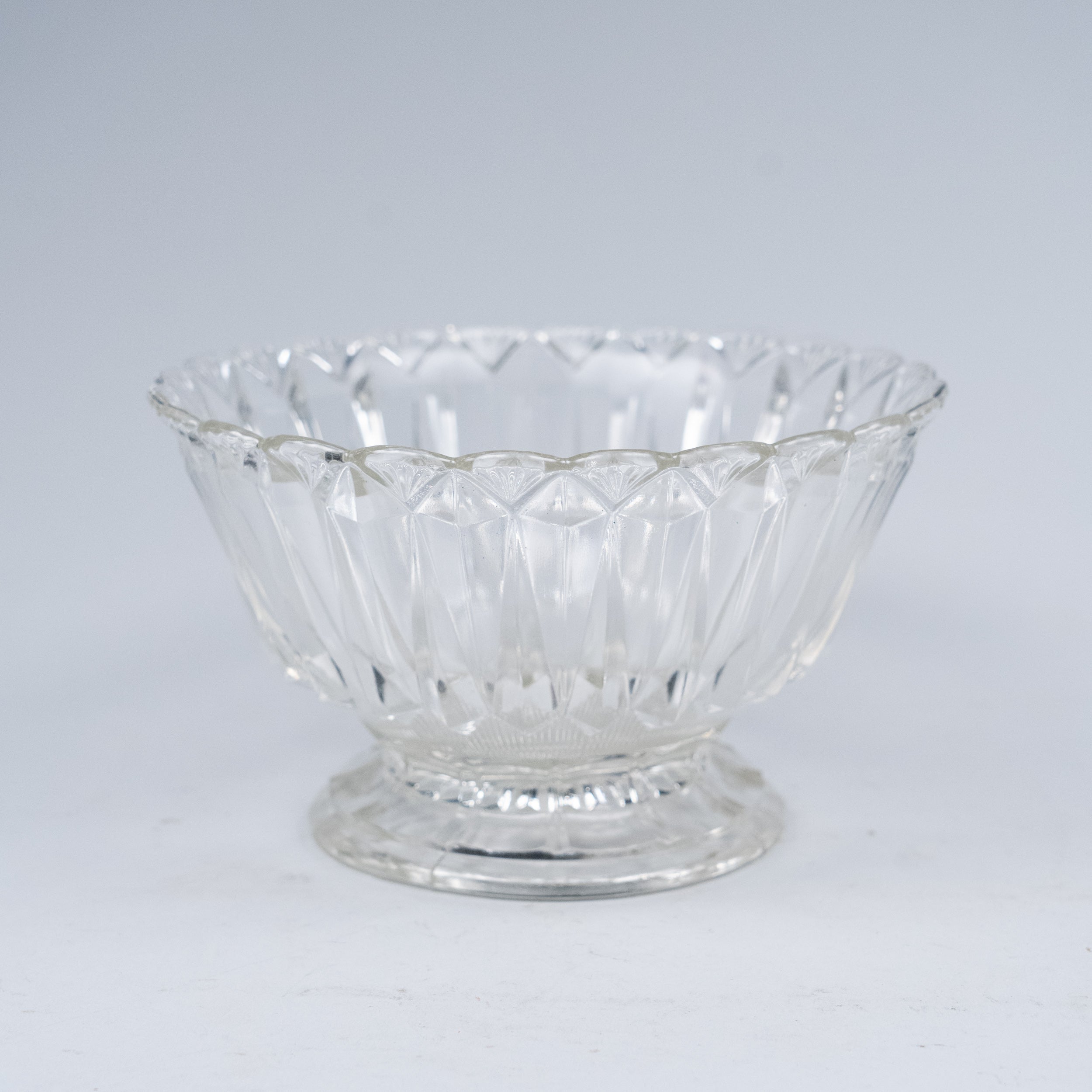 Antique American Pressed Glass Pedestal Compote Bowl c. 1910