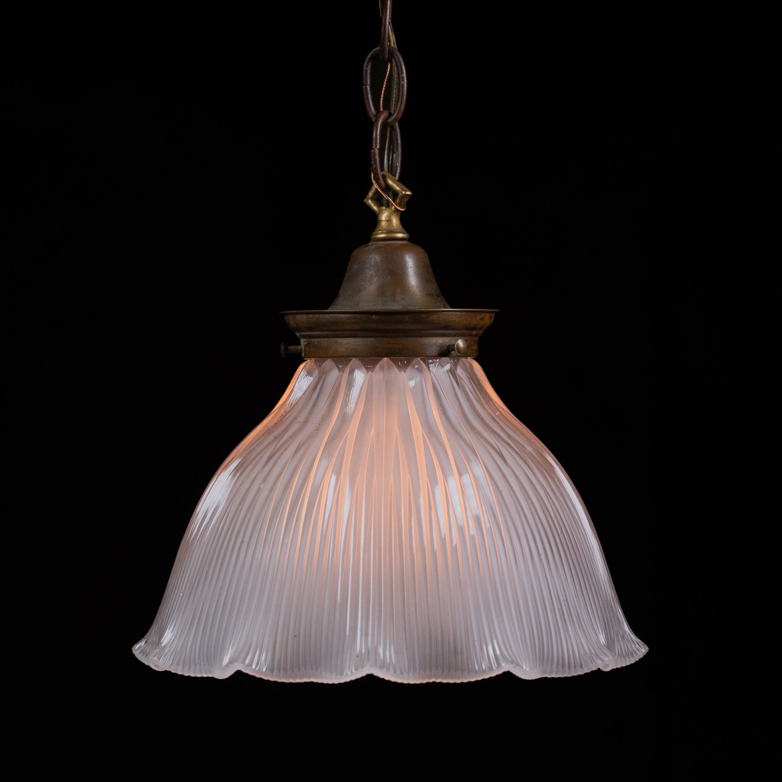 1920 Single Holophane Style Pendant