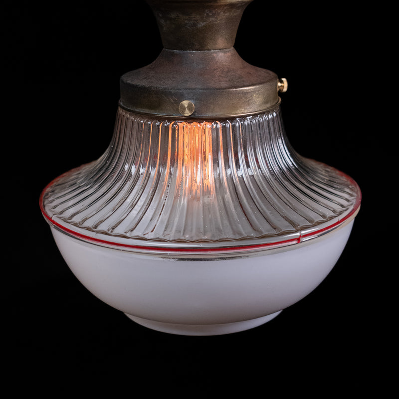 Antique brass flush mount light  | Scott Landon Antiques and Interiors.