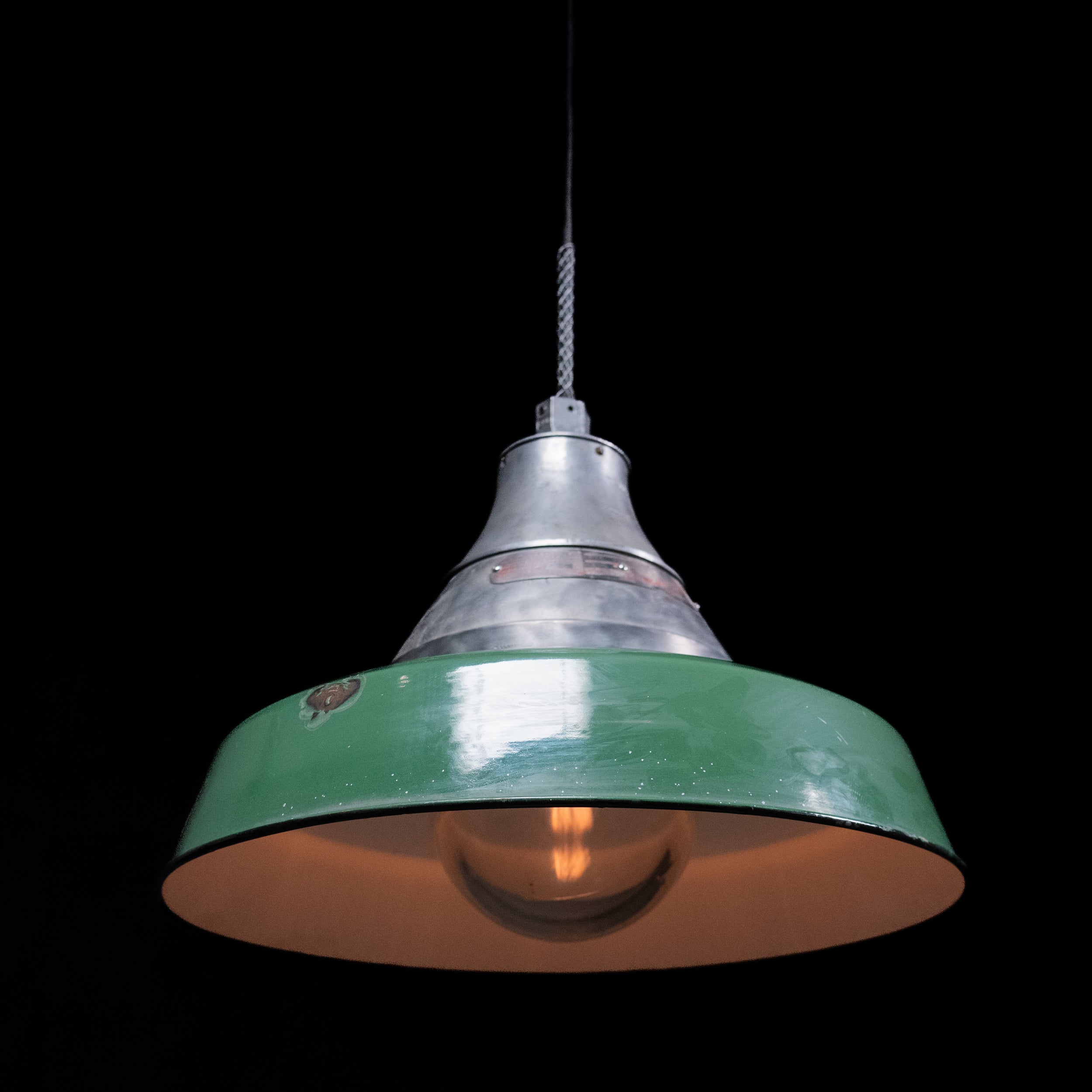 1940 Crouse-Hinds Explosion Proof Industrial Pendant Light – Vintage Aluminum Factory Fixture  16 available