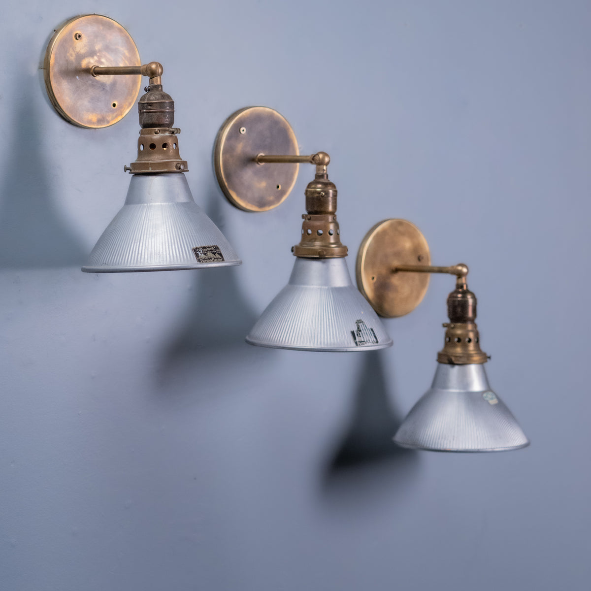 Reflectors glass shades Pittsburgh reflector co. | Scott Landon Antiques and Interiors.