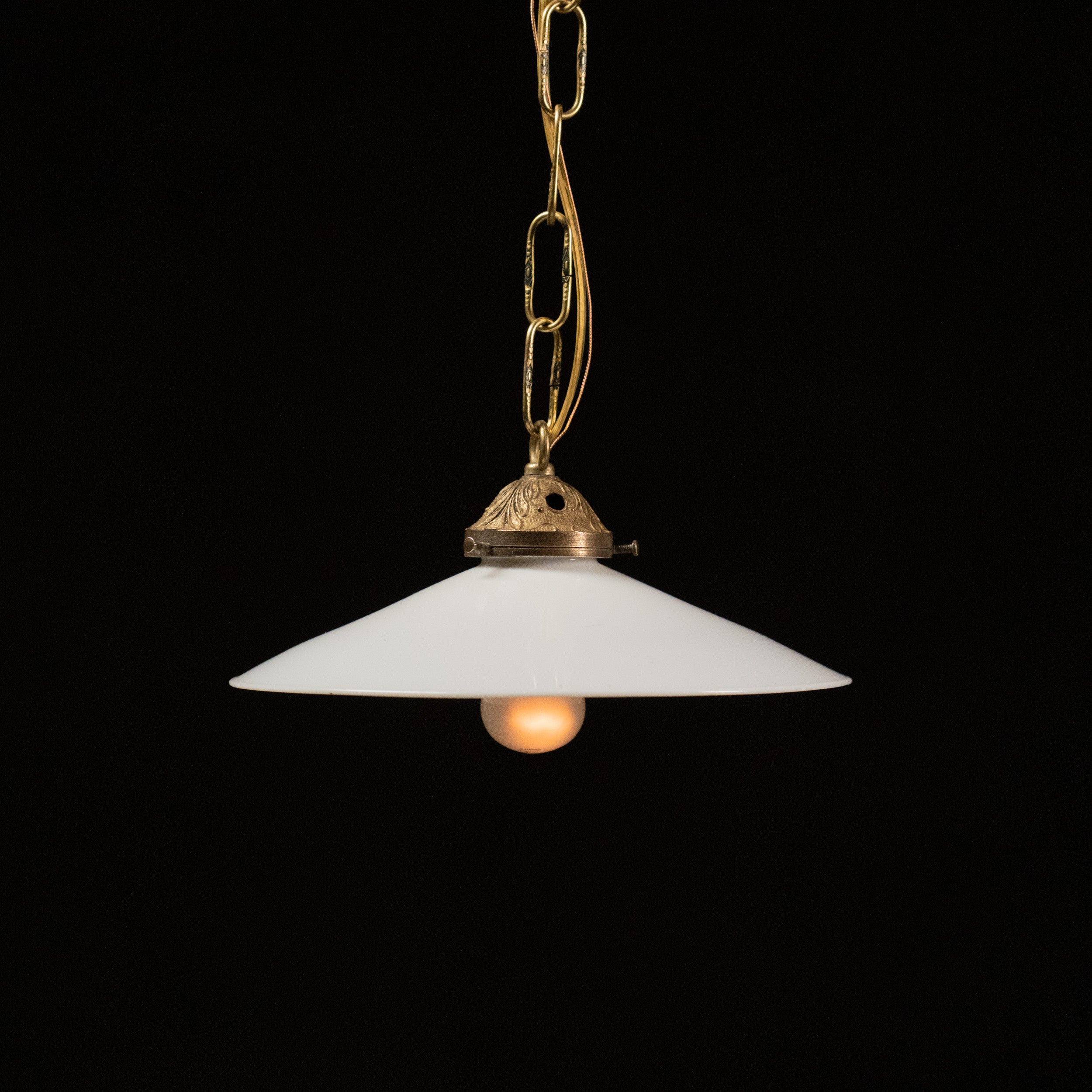 1920 Small Brass Pendant Light