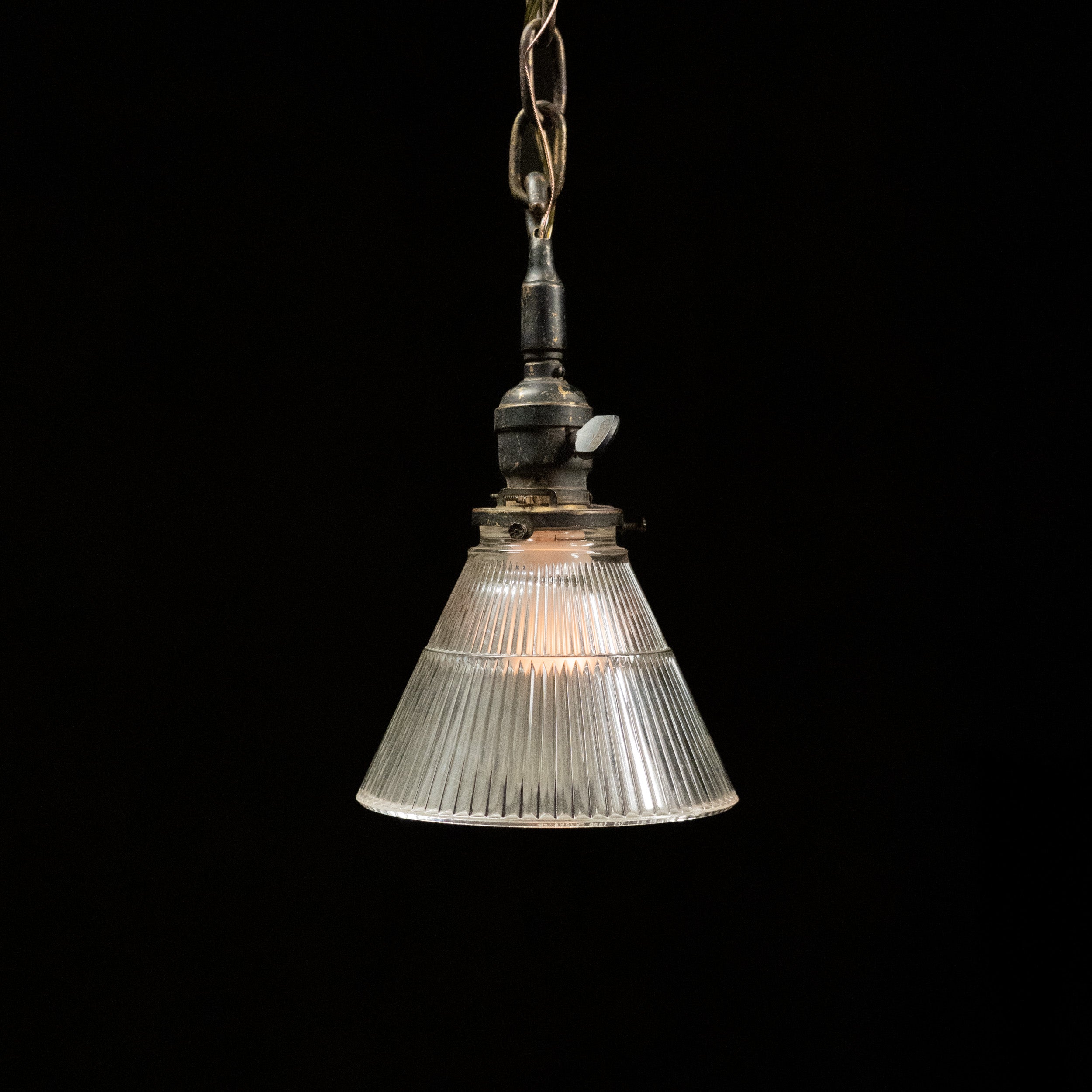 1920 Black and Brass Pendant Light