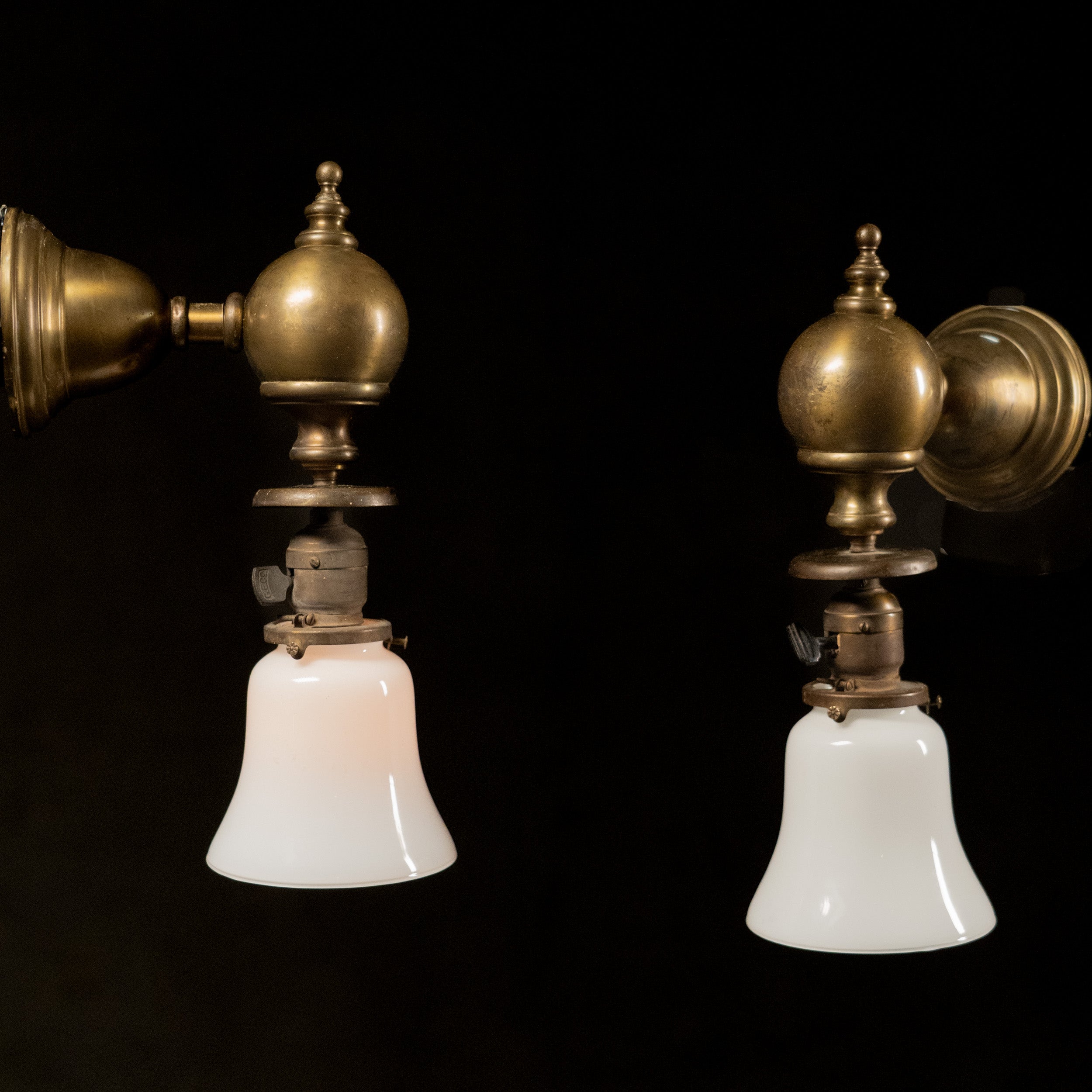 Set of 10 1910 Brass Wall Mounted Sconce Lights
