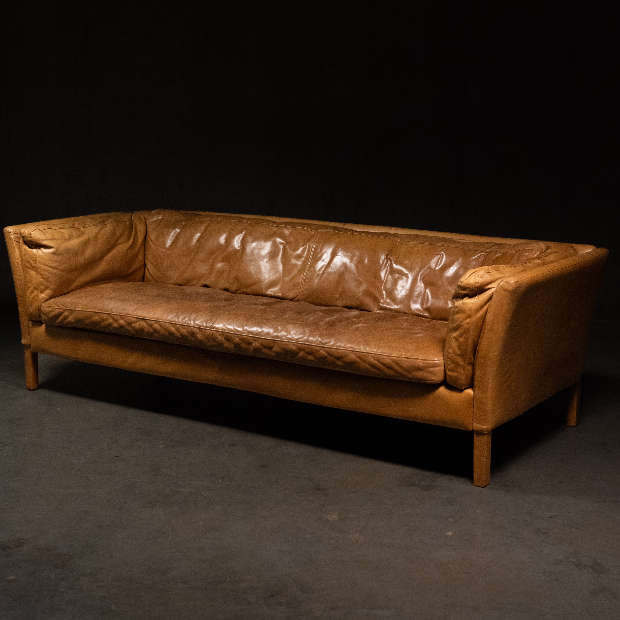1980 Leather Sofa Couch