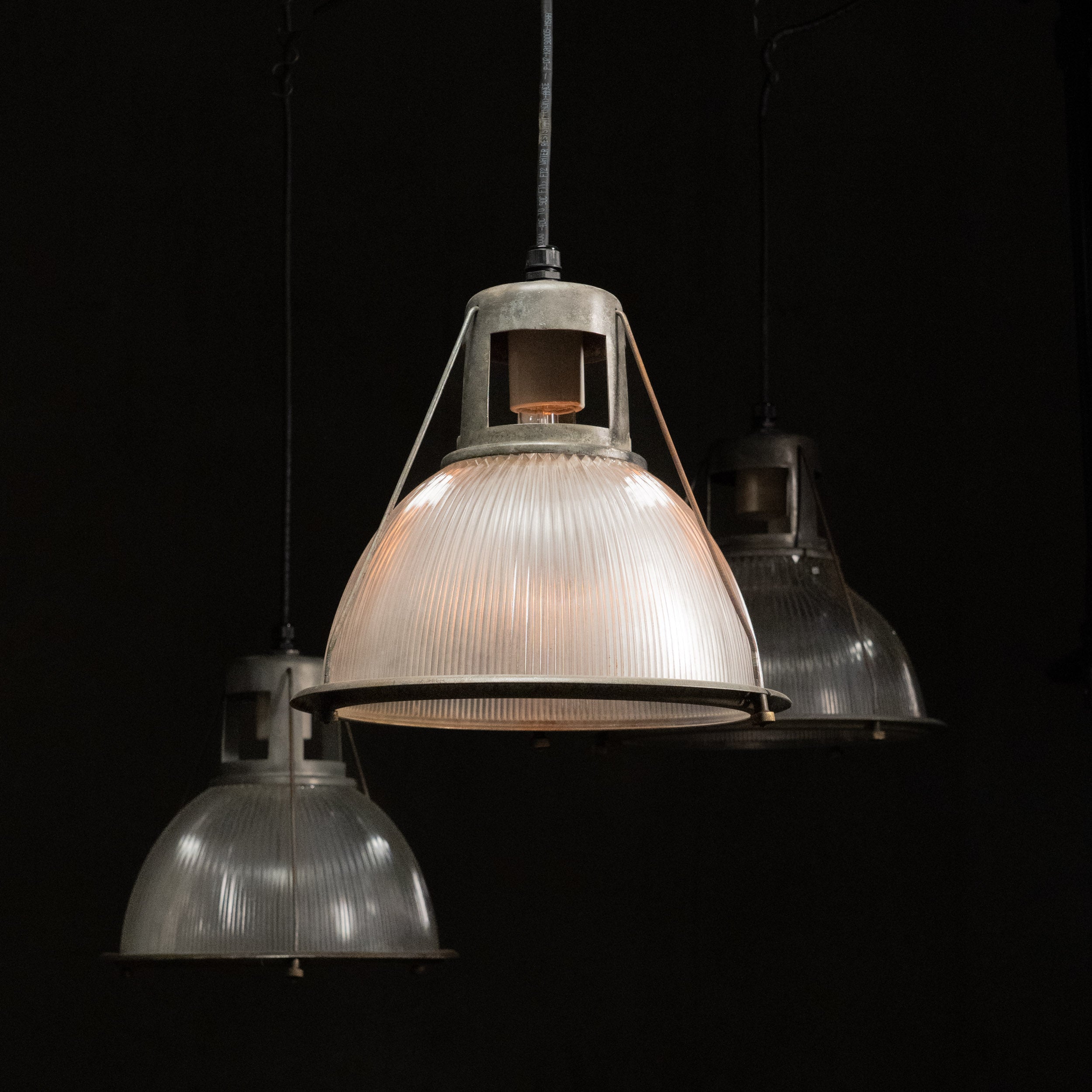 1950 Industrial Holophane Pendant Lights