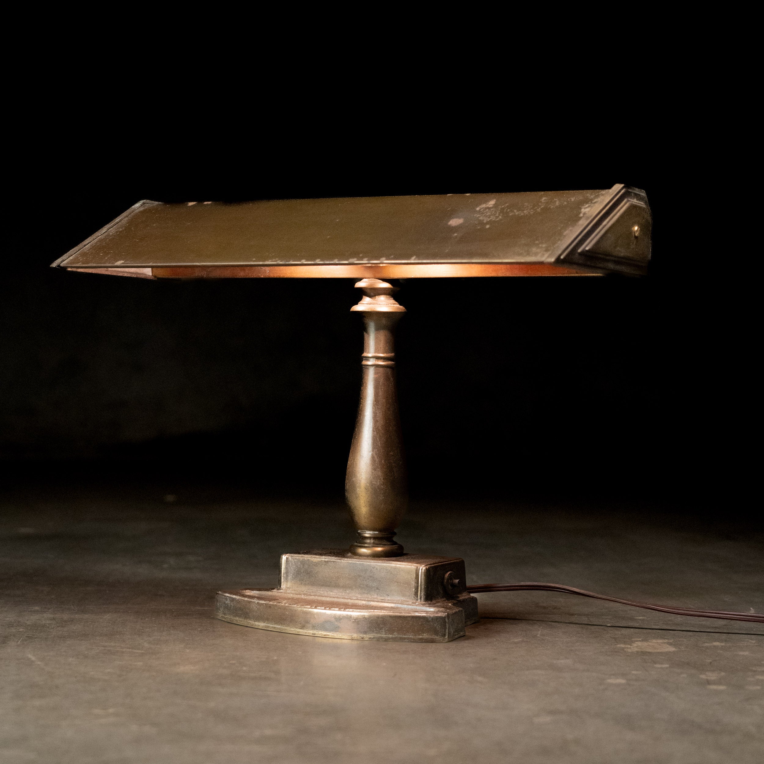 1940 Banker Brass Desk Lamp