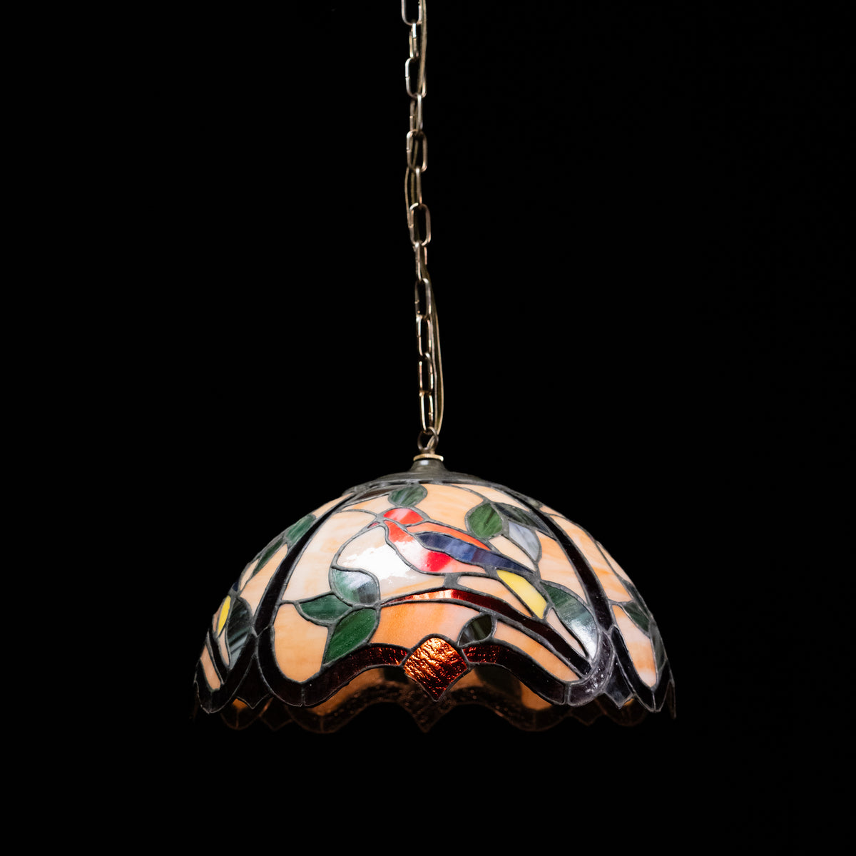 stain glass pendant | Scott Landon Antiques and Interiors.