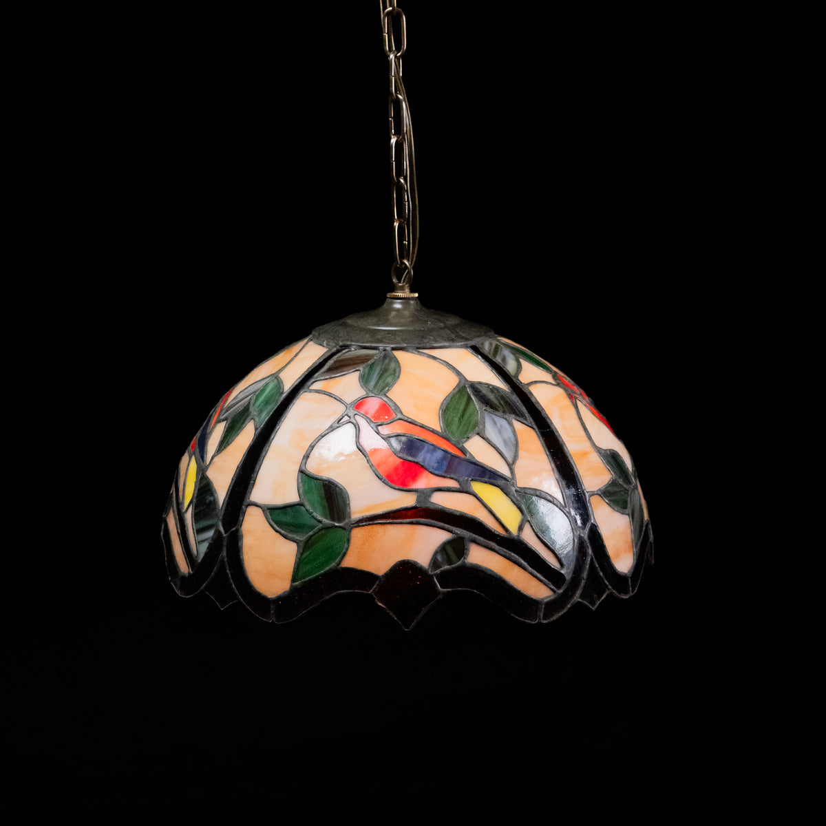 stain glass pendant | Scott Landon Antiques and Interiors.