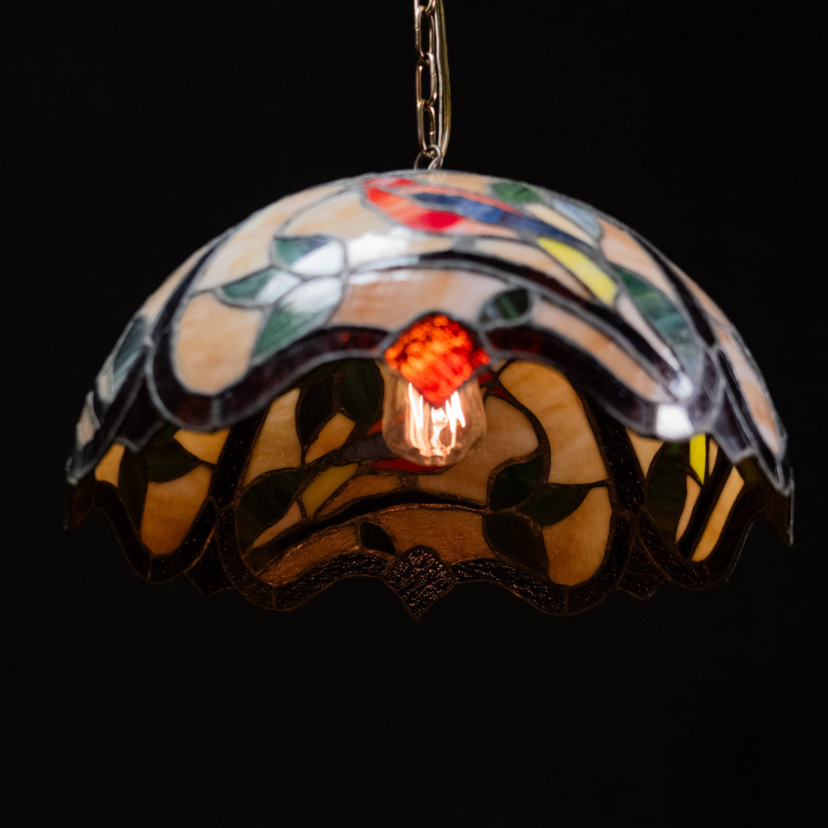 stain glass pendant | Scott Landon Antiques and Interiors.