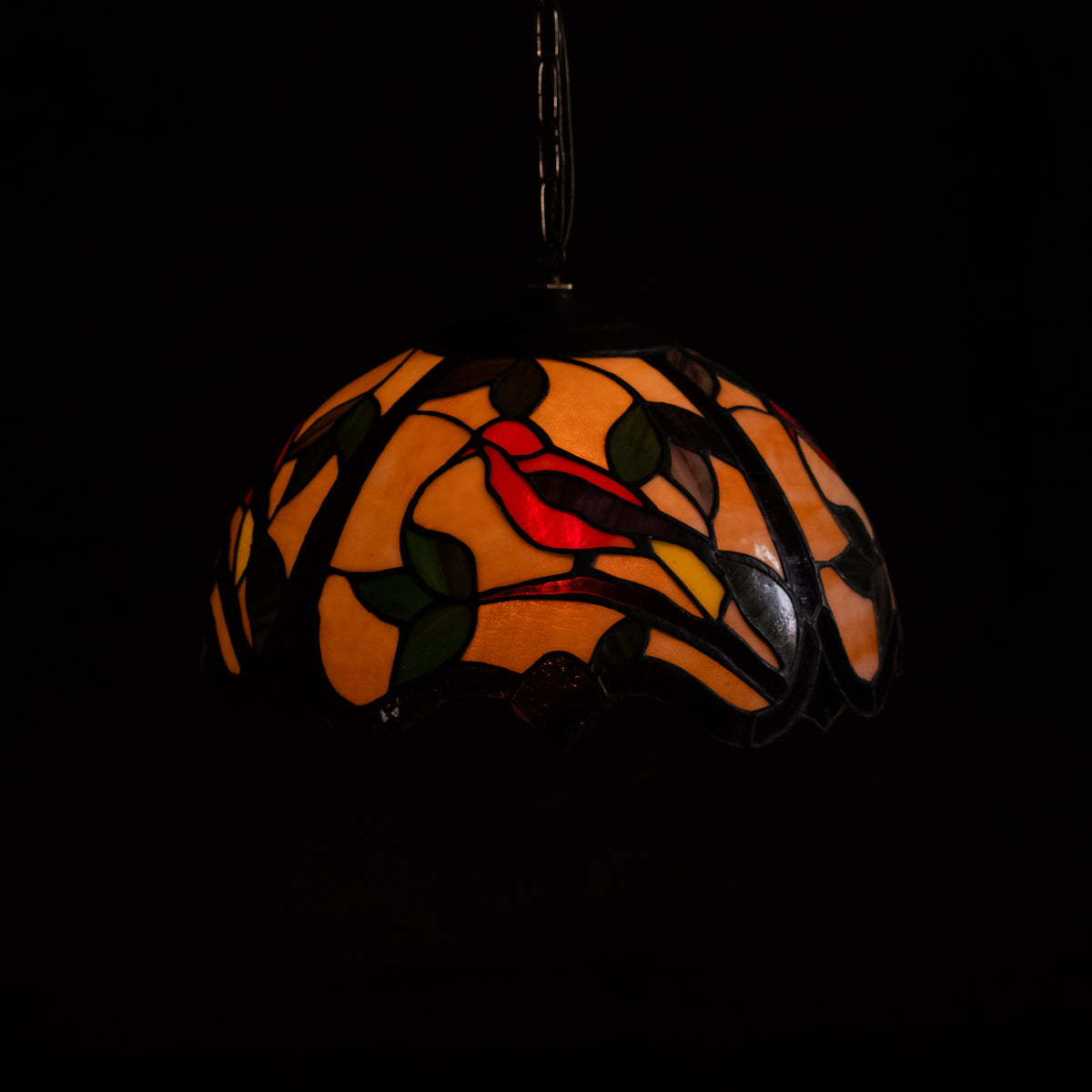 stain glass pendant | Scott Landon Antiques and Interiors.