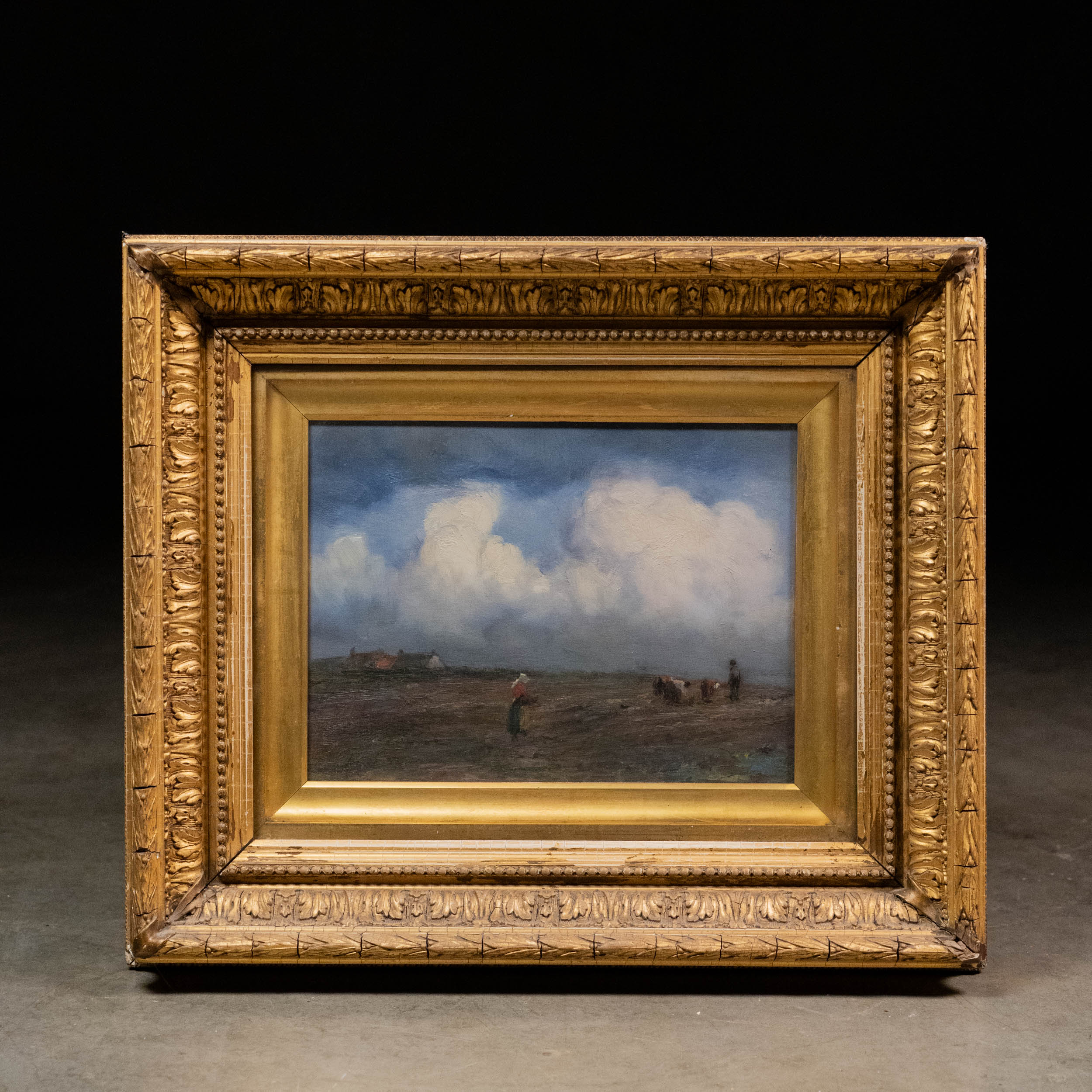 19thc Scottish Painting in Original Gilded Frame