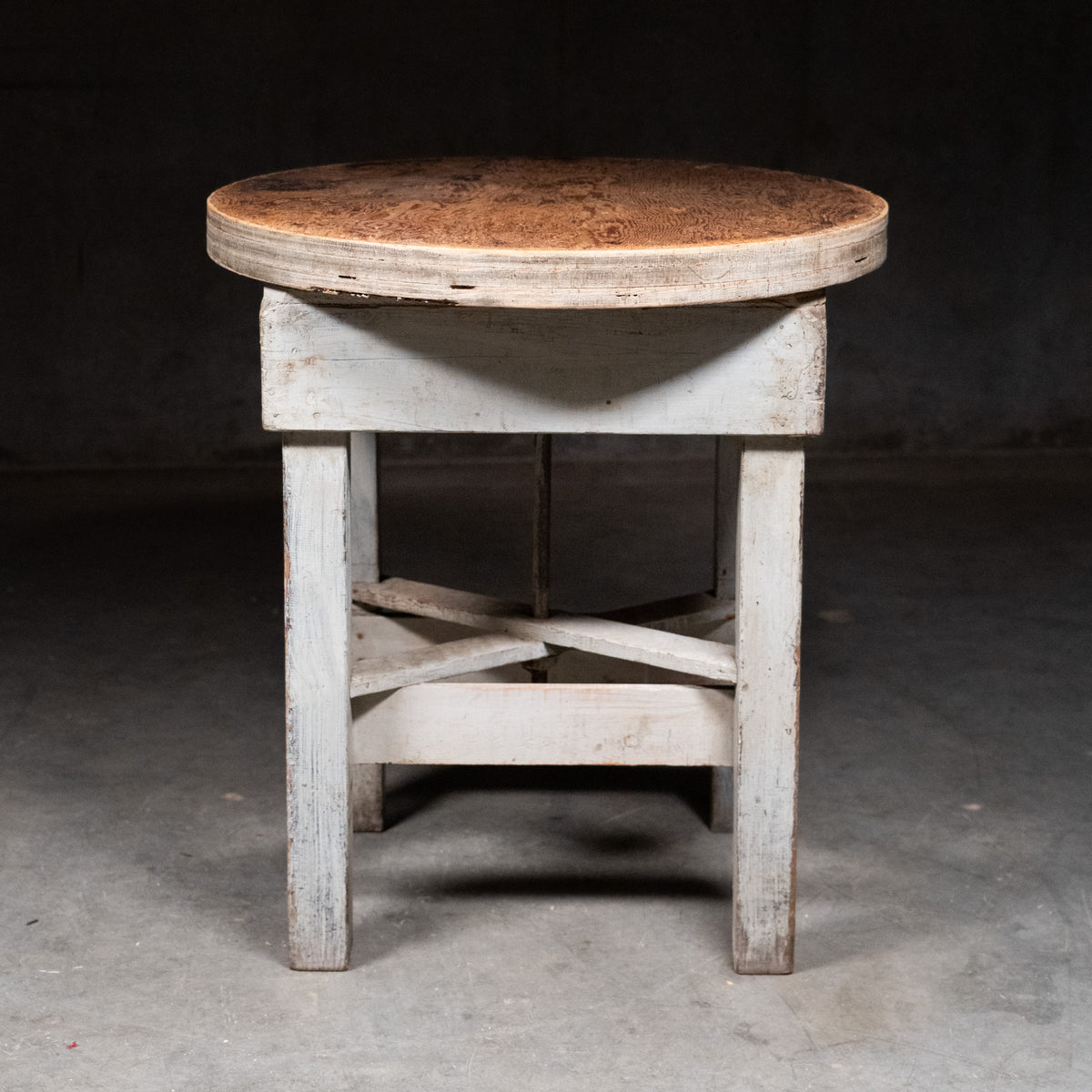 Grocer Table Early 20th Century Italian Grocer Parmesan Cheese Cutting Table with R