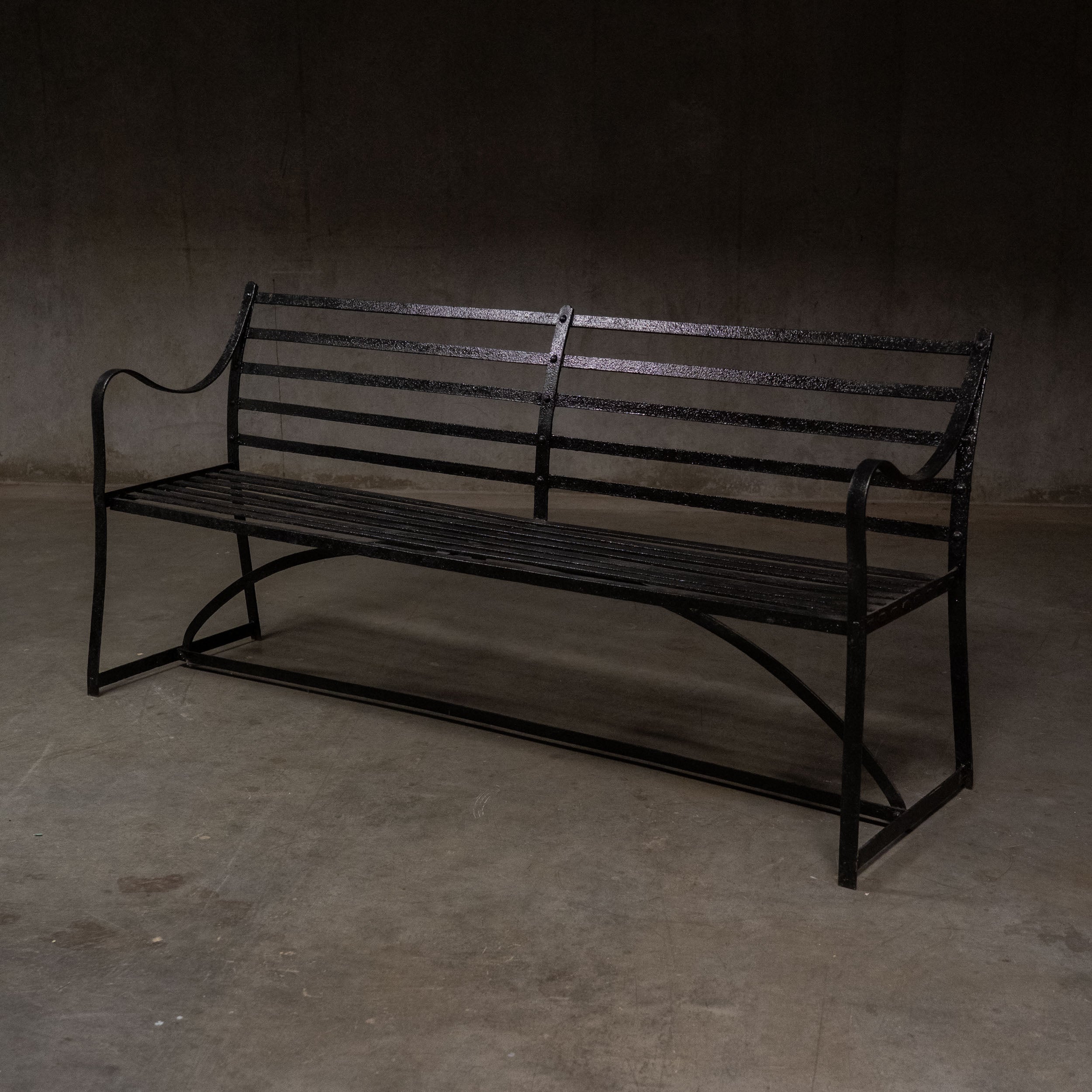 C 1940 French Iron Garden Bench