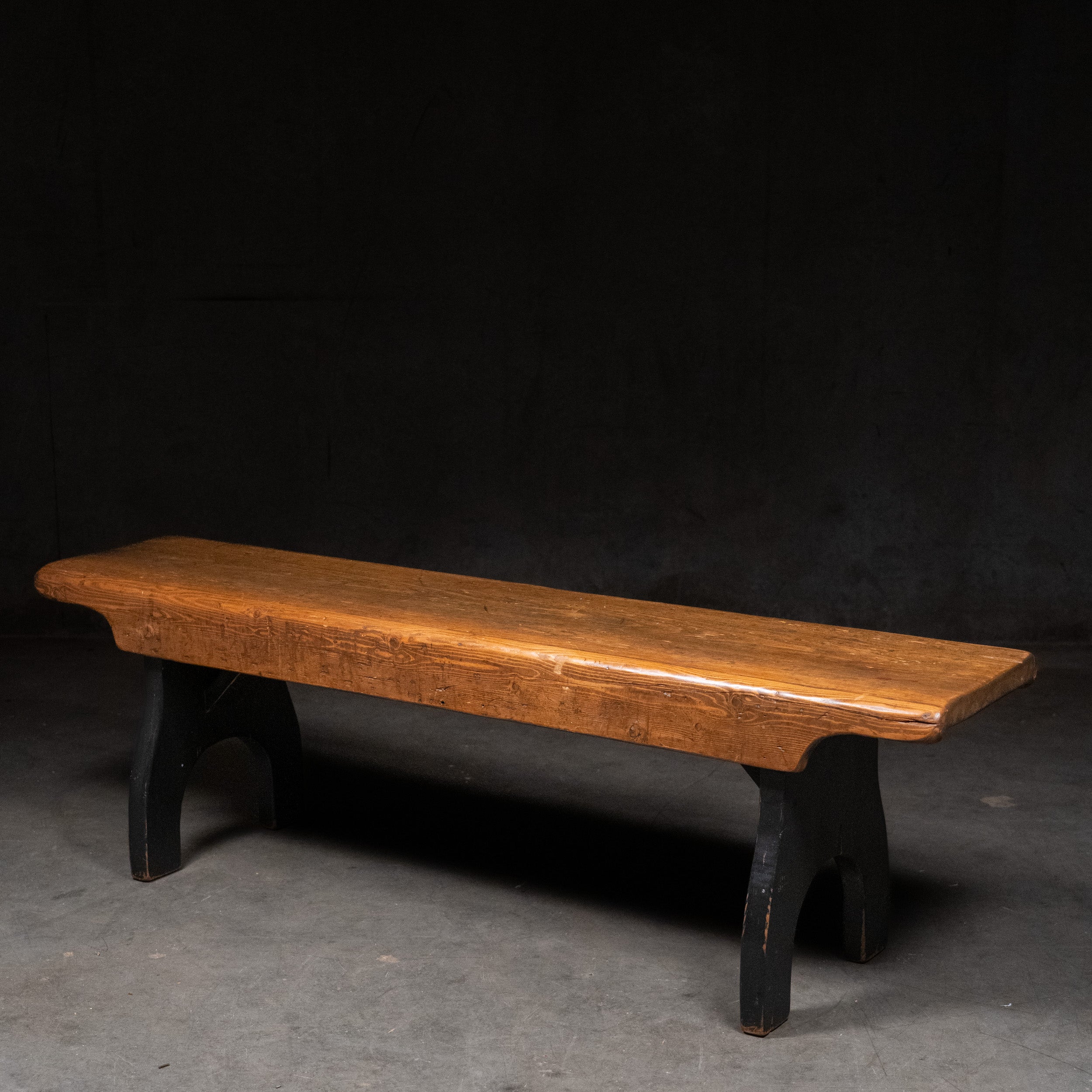 19th century Reclaimed Pine wooden 5 ft bench