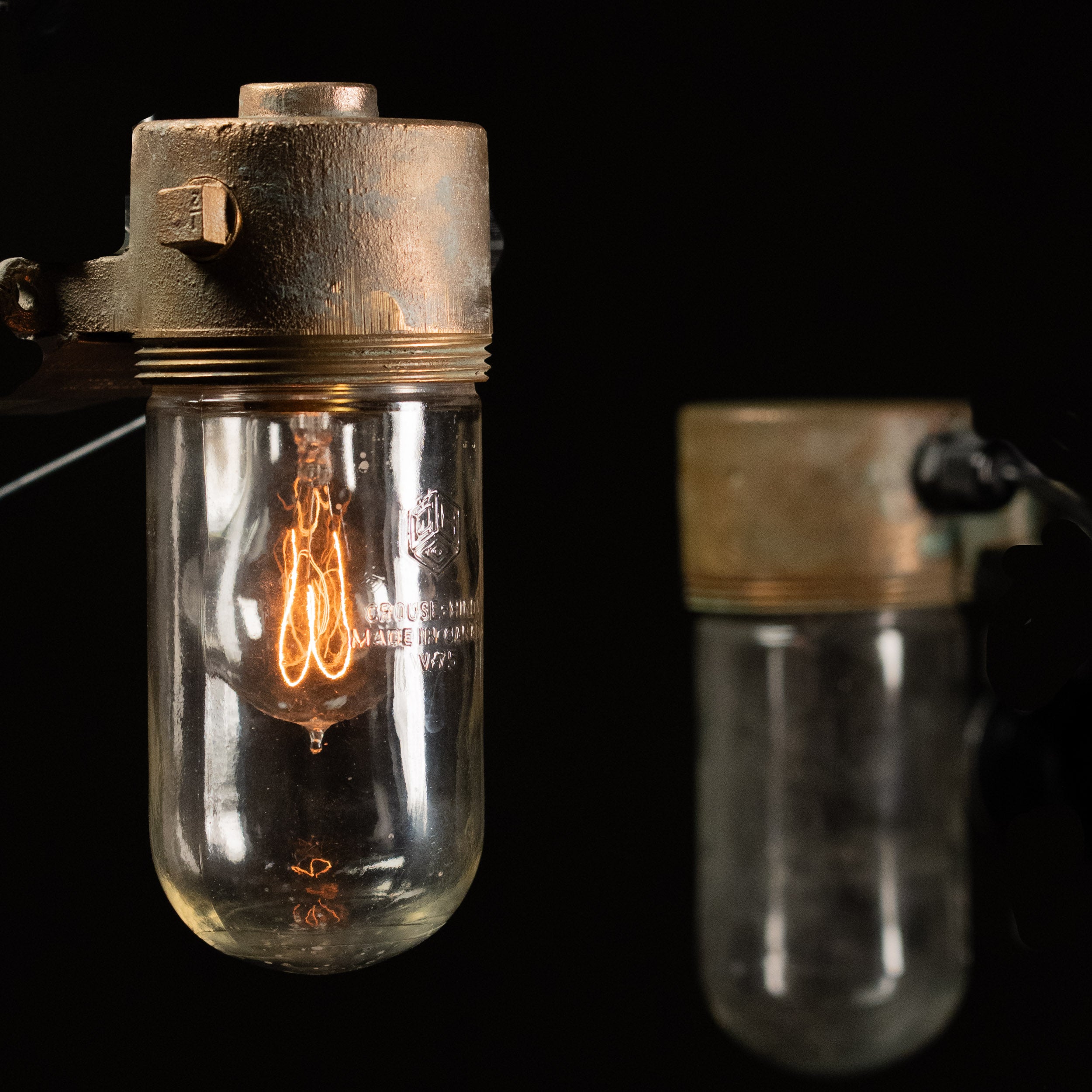 1920 Bronze Wall Mount Industrial Sconces