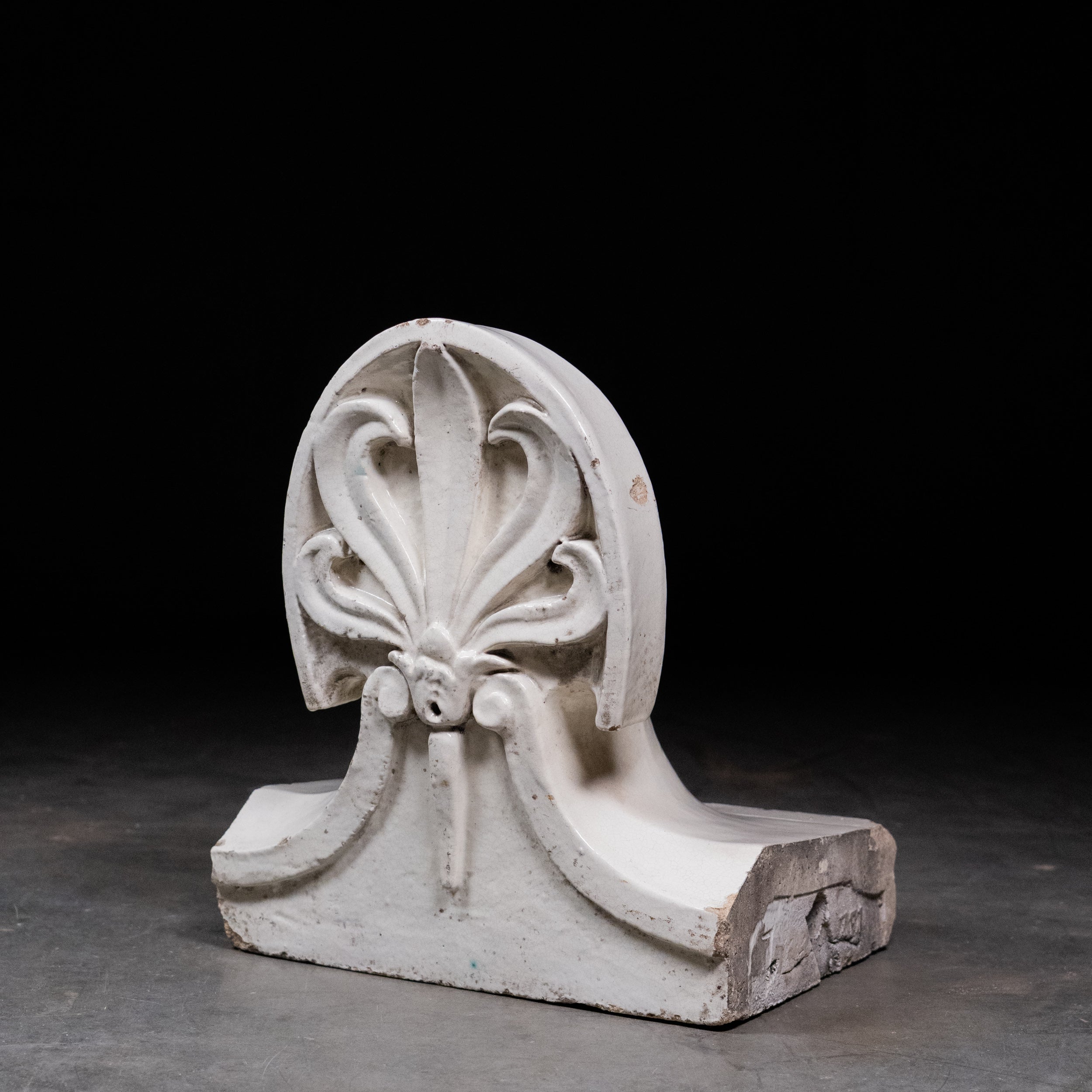 Antique Chicago Architectural Terra Cotta Fragment – Glazed Building Ornament c.1910