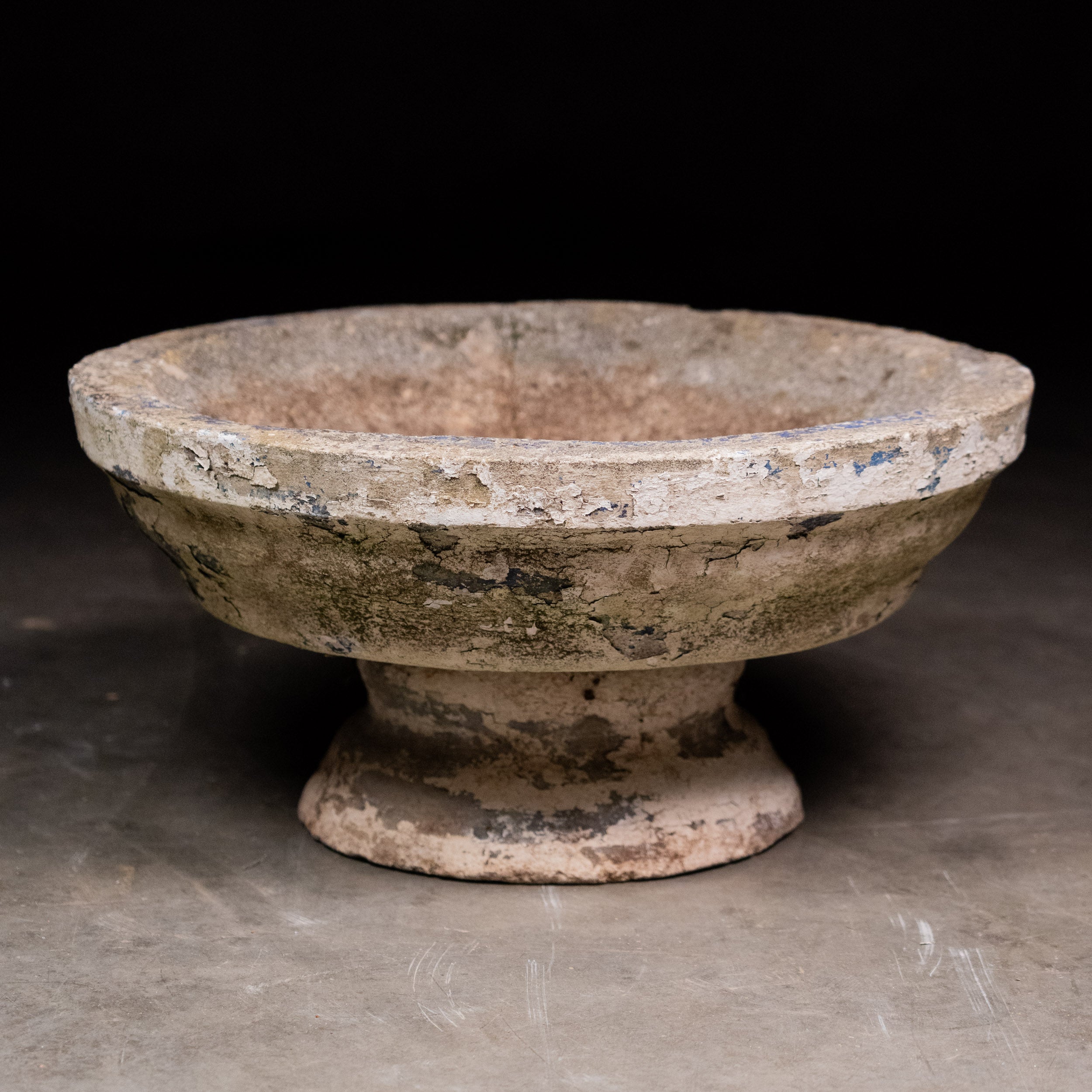 1950 Concrete Table Top Bird Bath Planter