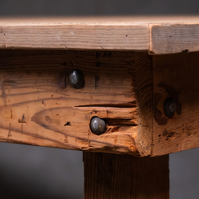 Early 20th C Industrial Chicago Factory Cart Worktable / Kitchen Island on Cast Iron Casters – 8’ | Scott Landon Antiques and Interiors.