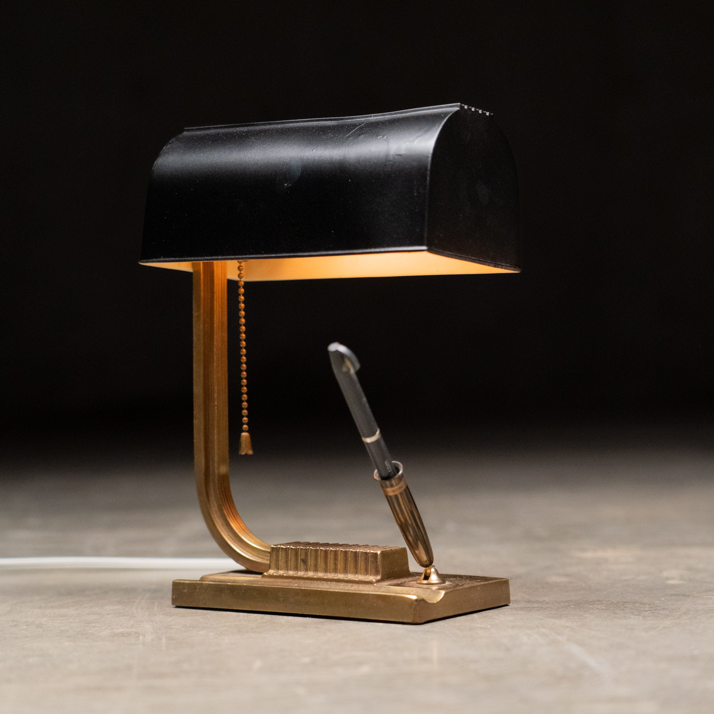 Sheaffers Co. Pen Holder Brass Desk Lamp