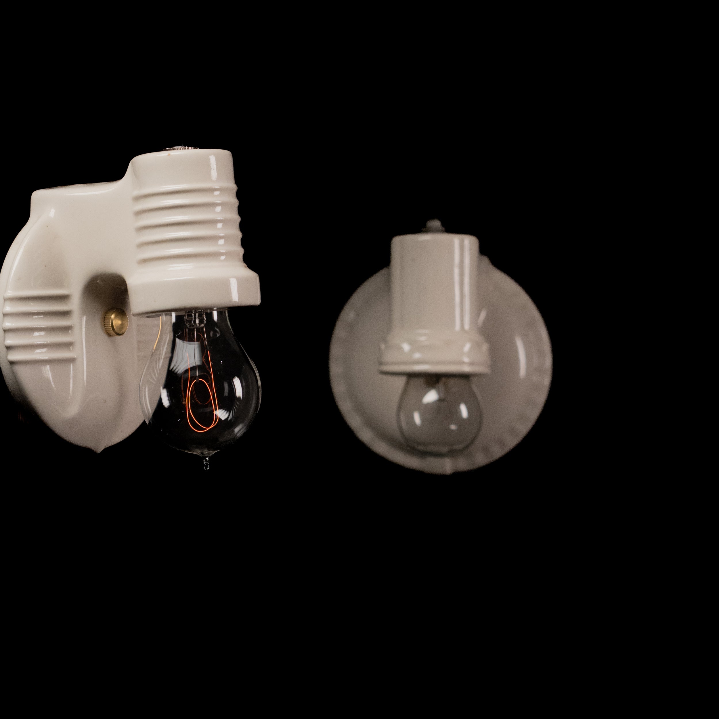 Art Deco Group of Small Porcelain Sconces