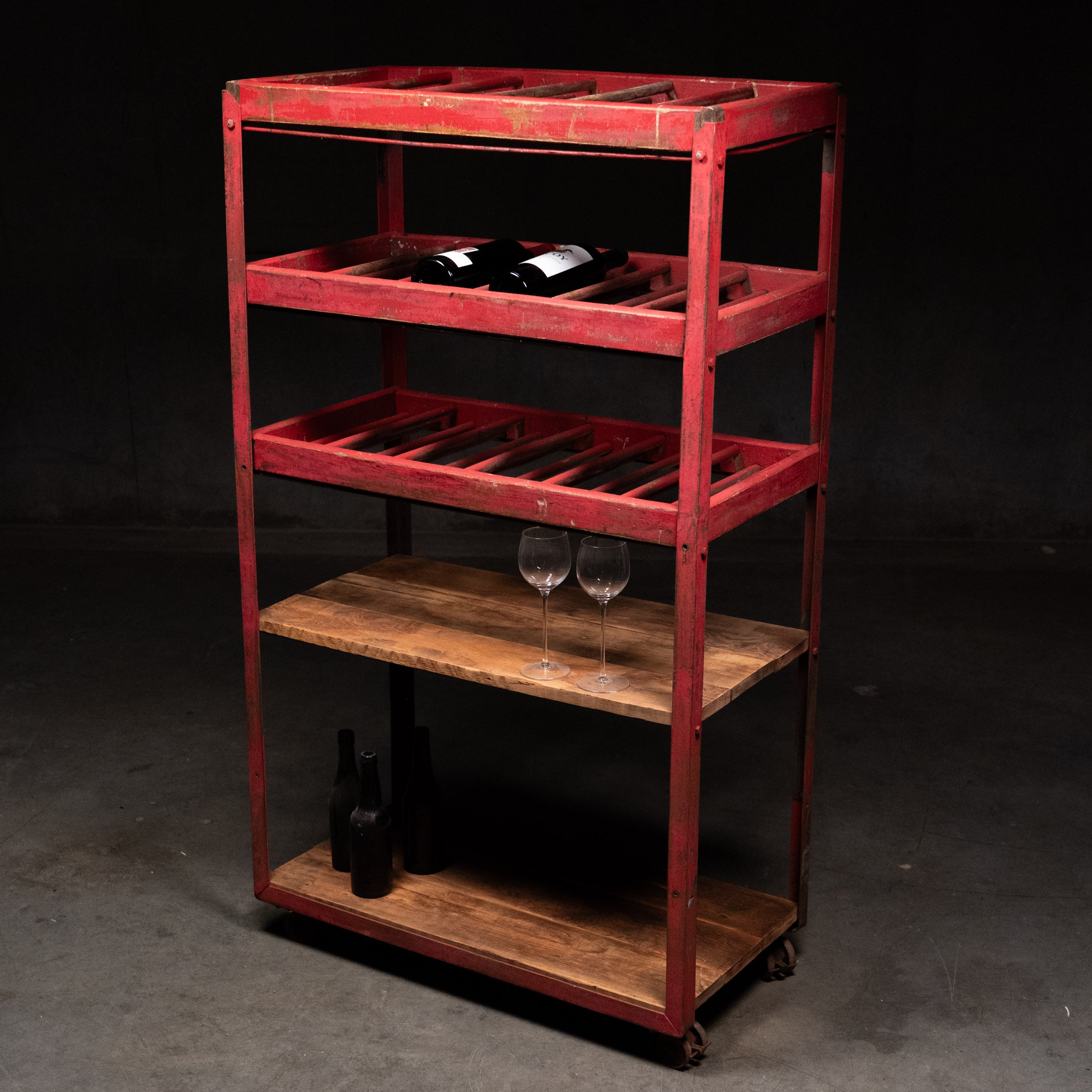 1940 Rolling Industrial Shoe Rack