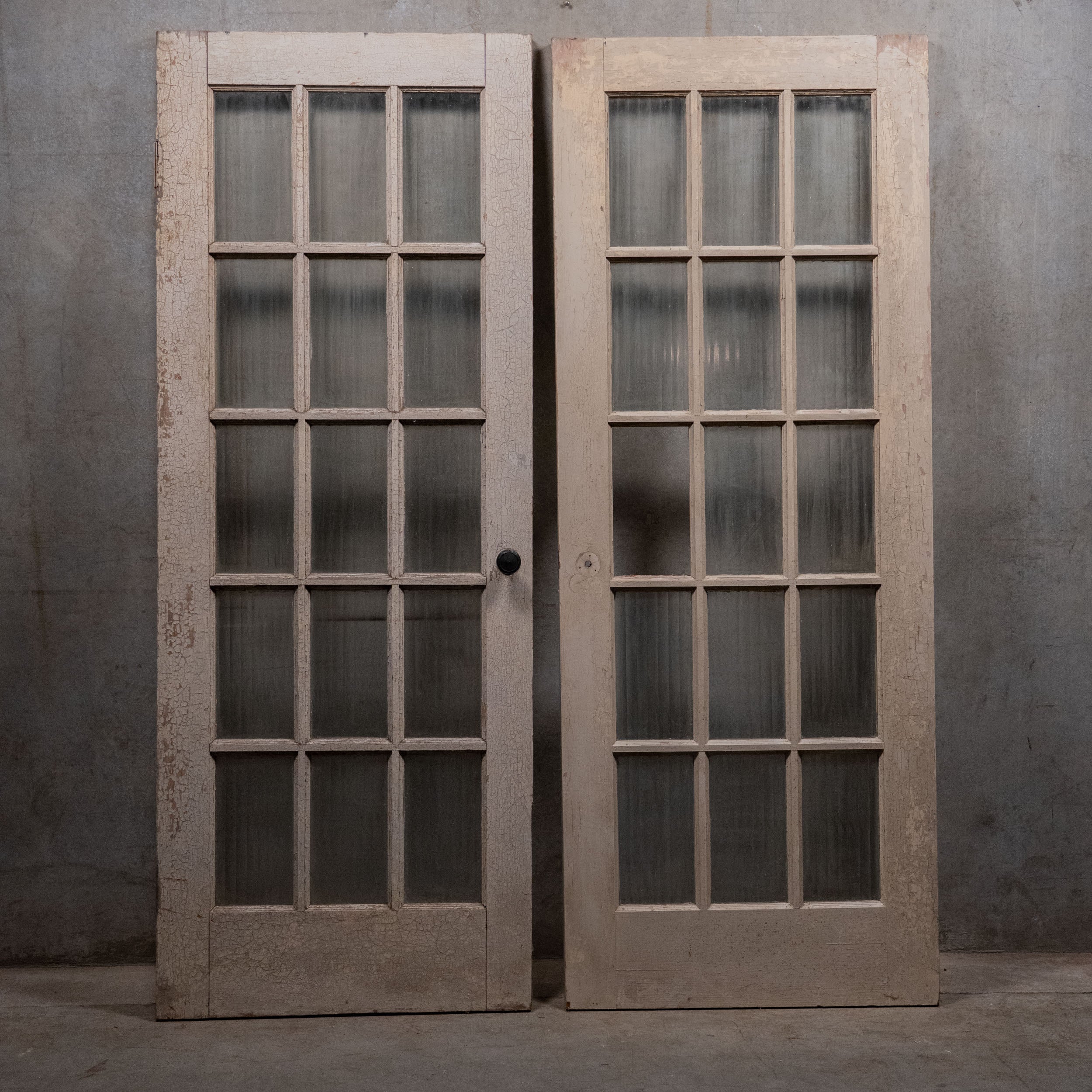 1910 double french doors with reeded glass
