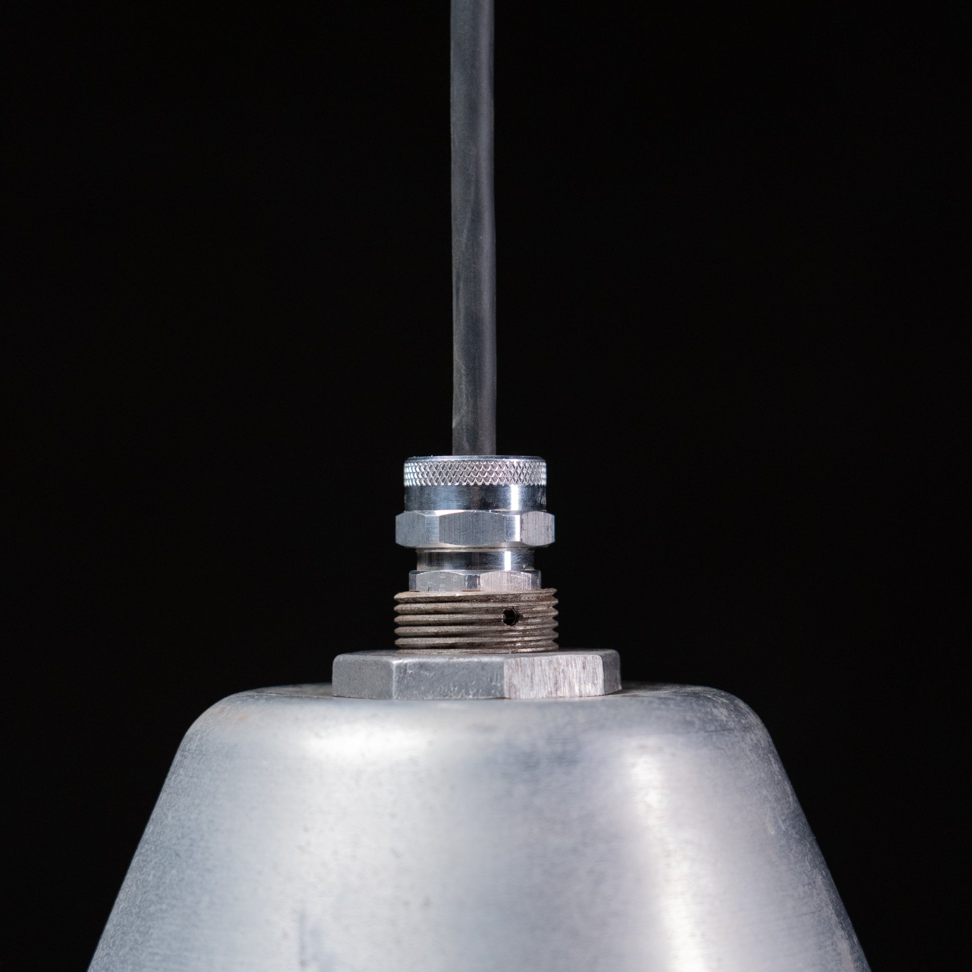 industrial holophane pendants | Scott Landon Antiques and Interiors.