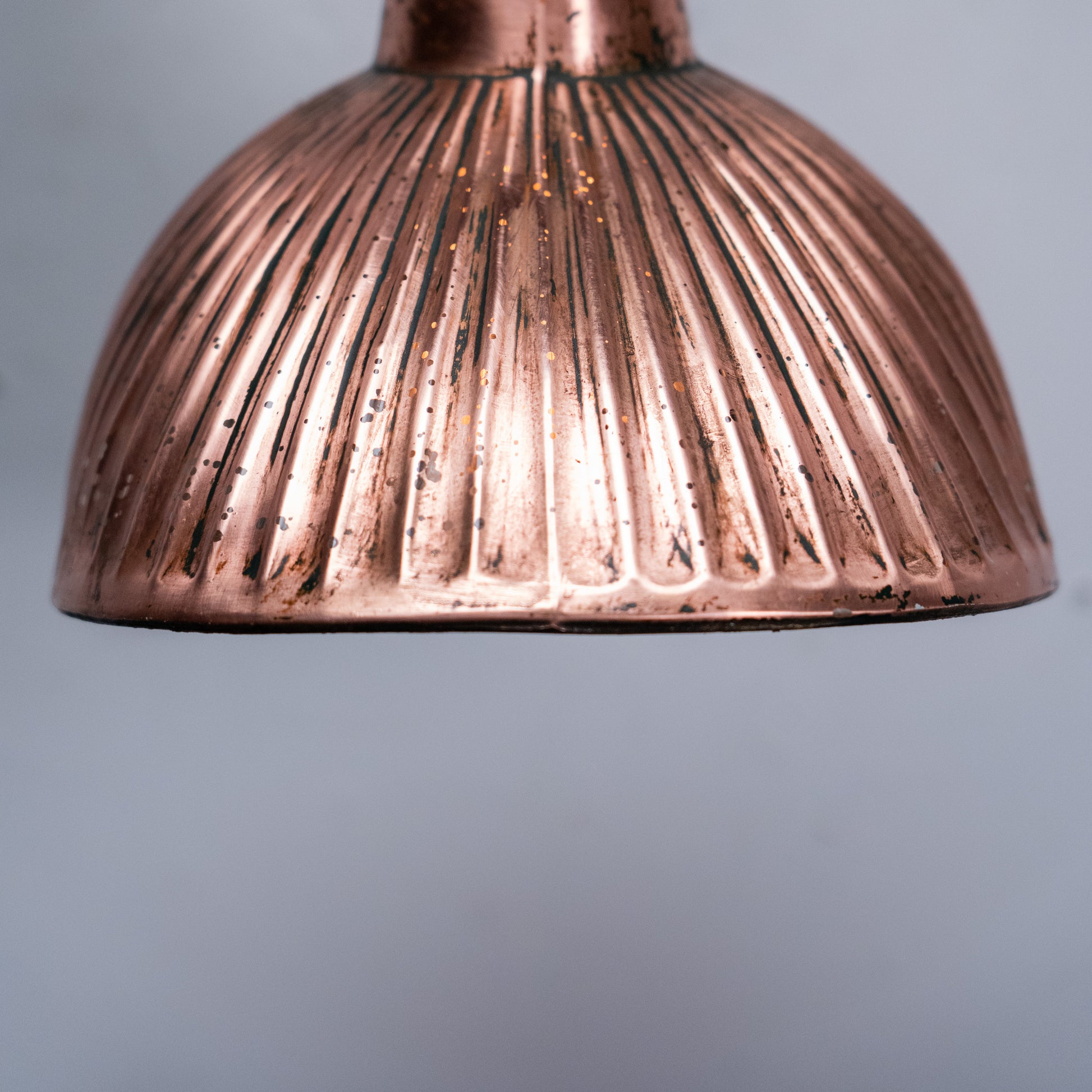 single copper mercury shade sconce | Scott Landon Antiques and Interiors.