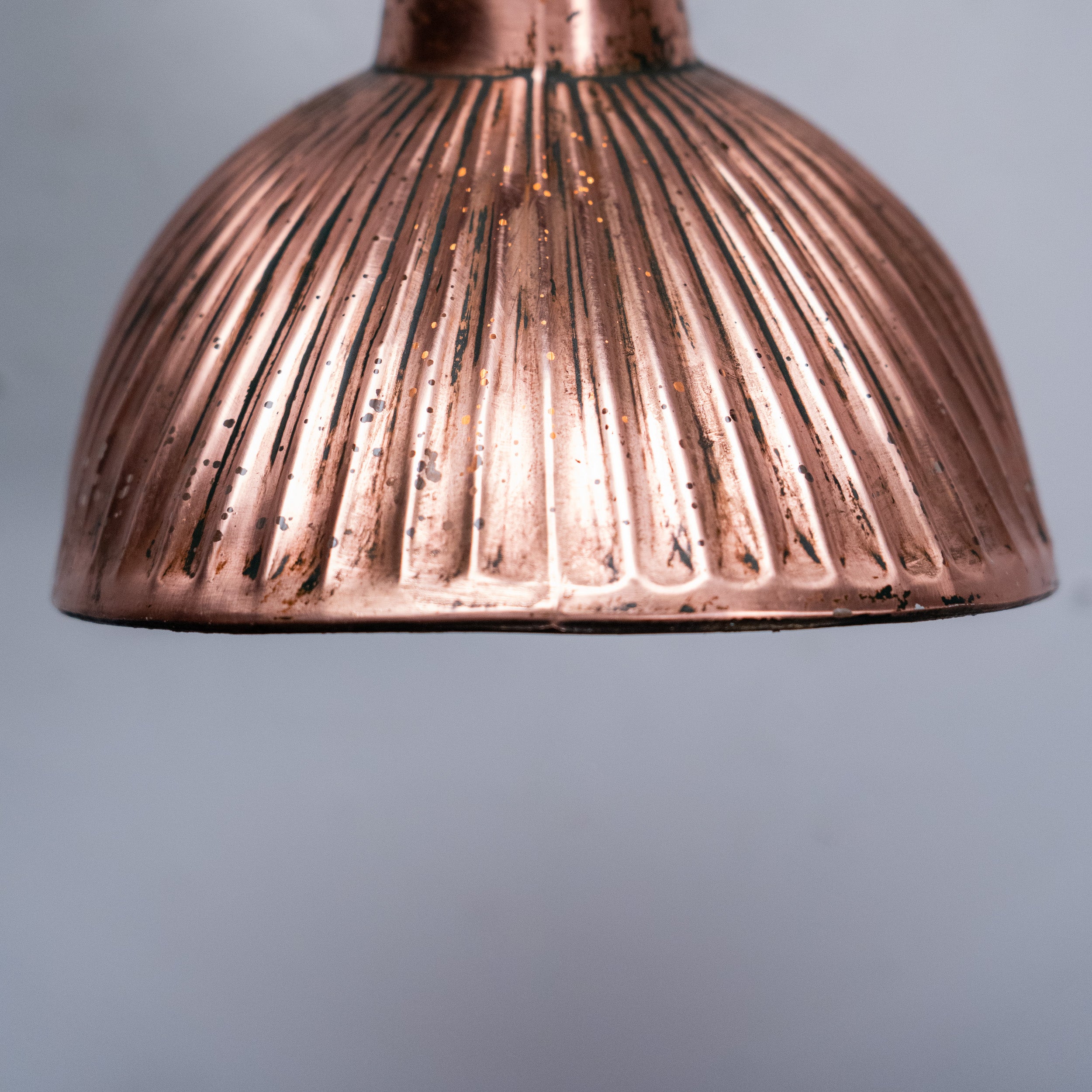 single copper mercury shade sconce | Scott Landon Antiques and Interiors.