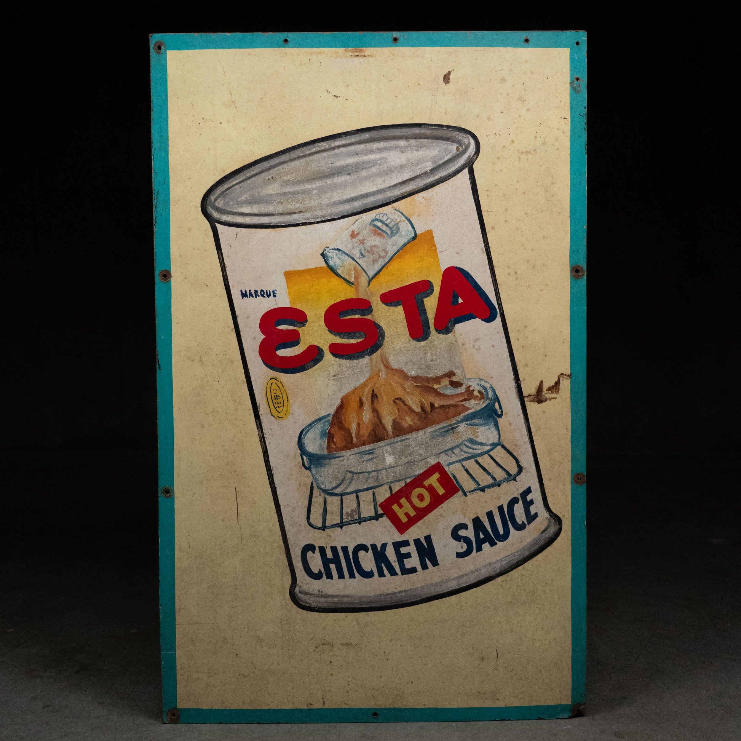 1940 Esta chicken sauce advertising sign