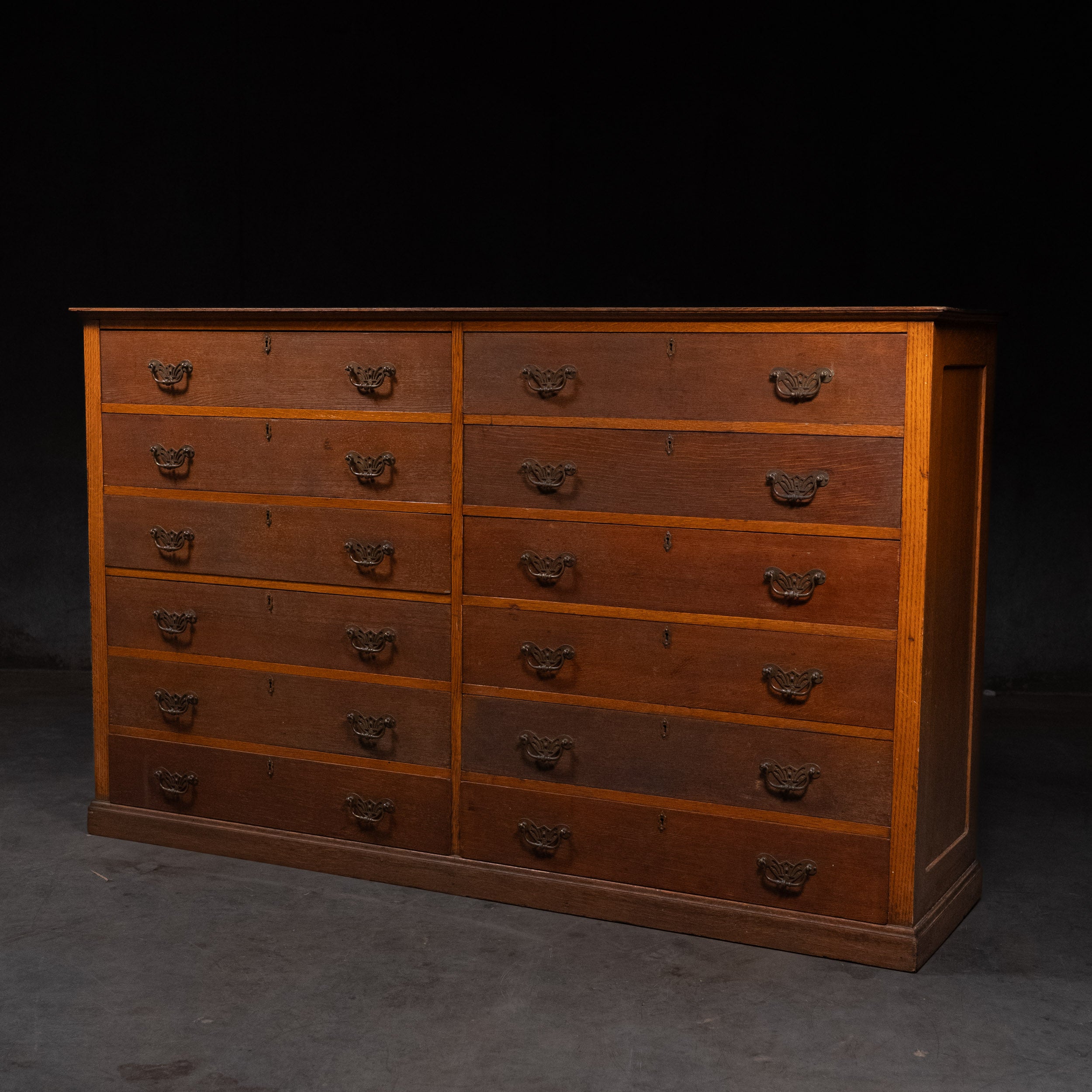 1890 Oak Multi Drawer Cabinet