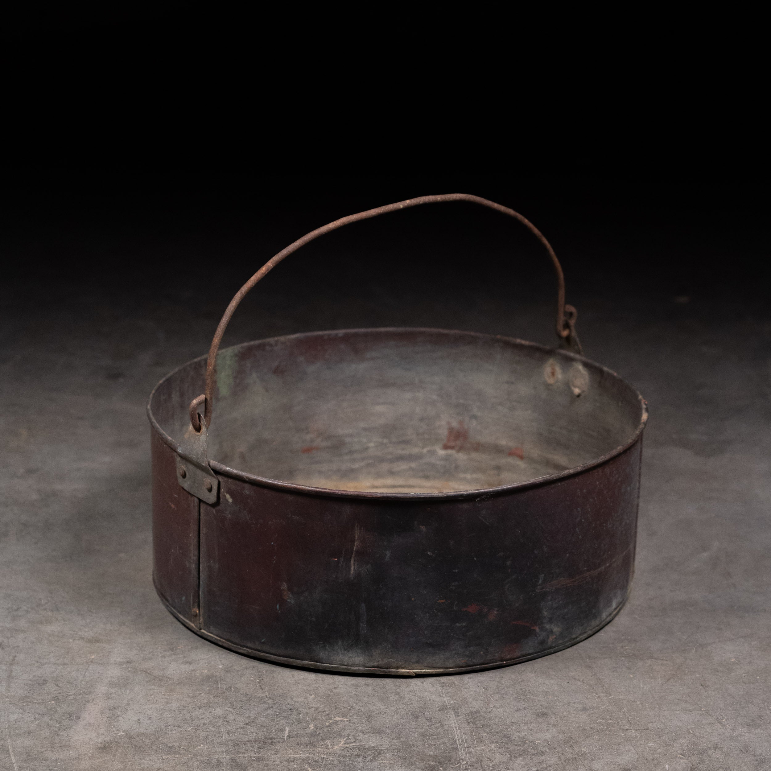 19th C Copper Bucket Planter