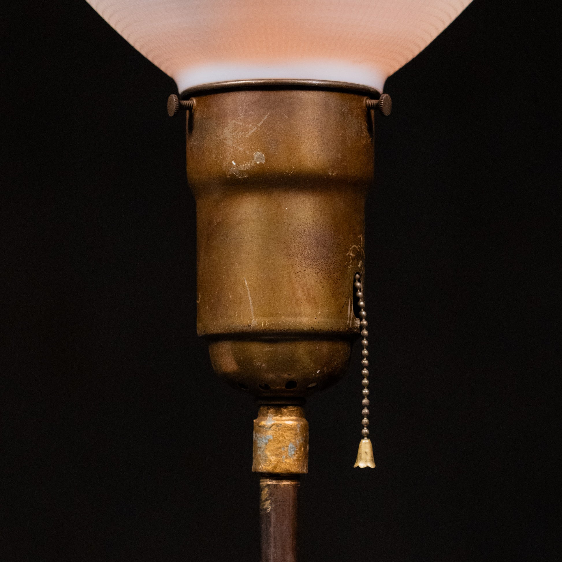 copper floor lamp | Scott Landon Antiques and Interiors.