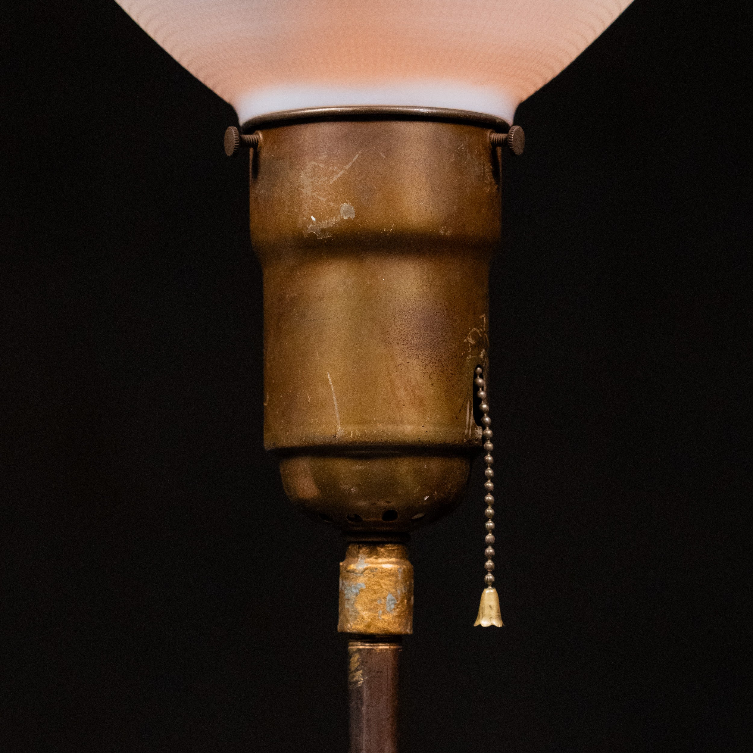 copper floor lamp | Scott Landon Antiques and Interiors.
