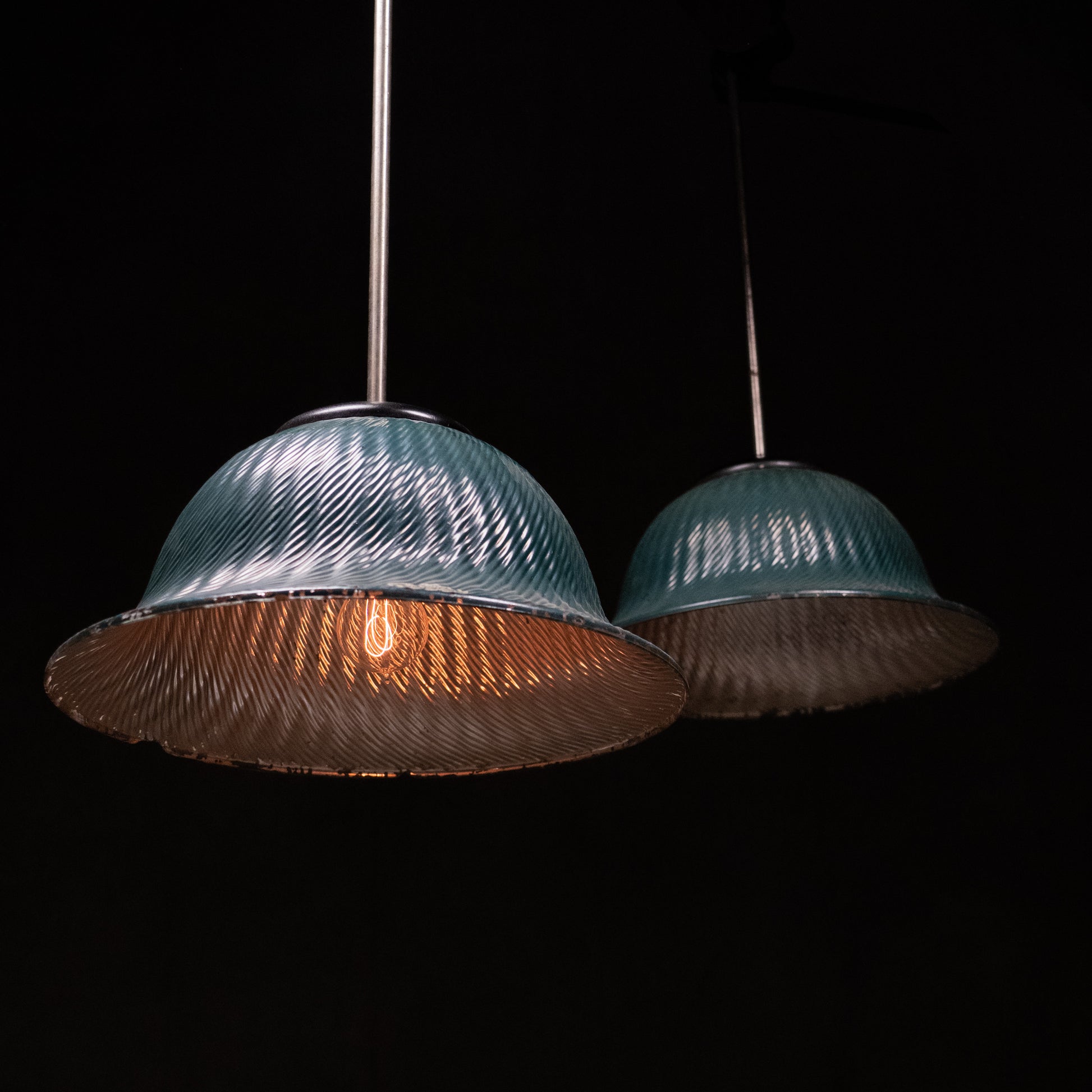 large mercury glass pendants | Scott Landon Antiques and Interiors.