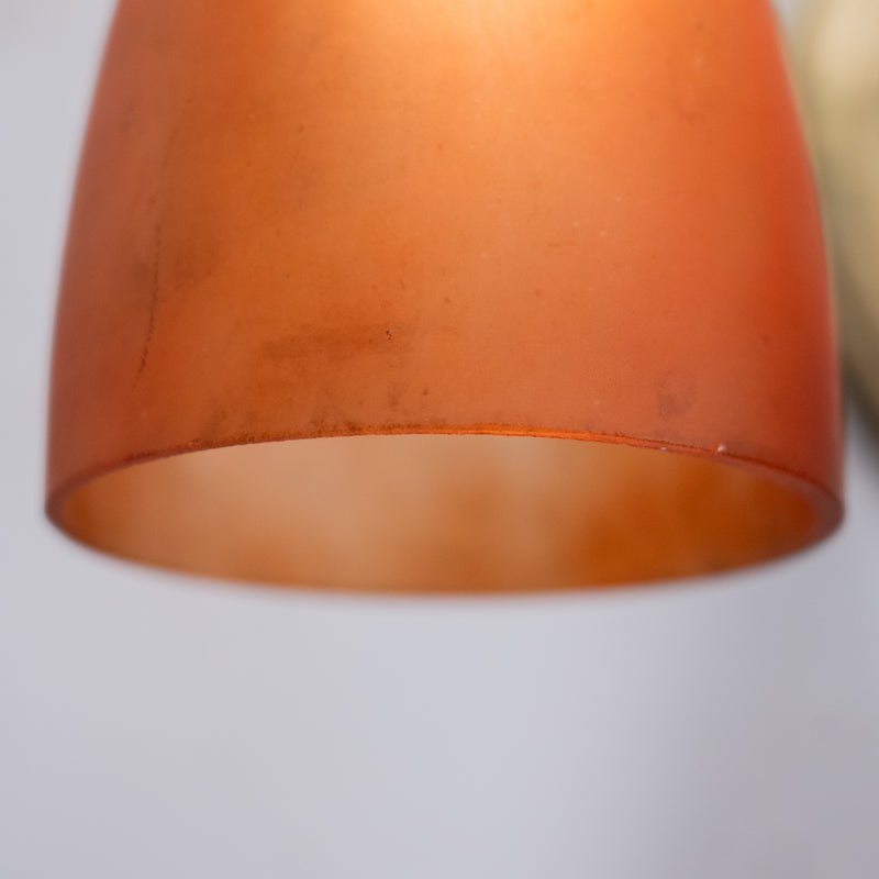 amber shade brass sconces | Scott Landon Antiques and Interiors.
