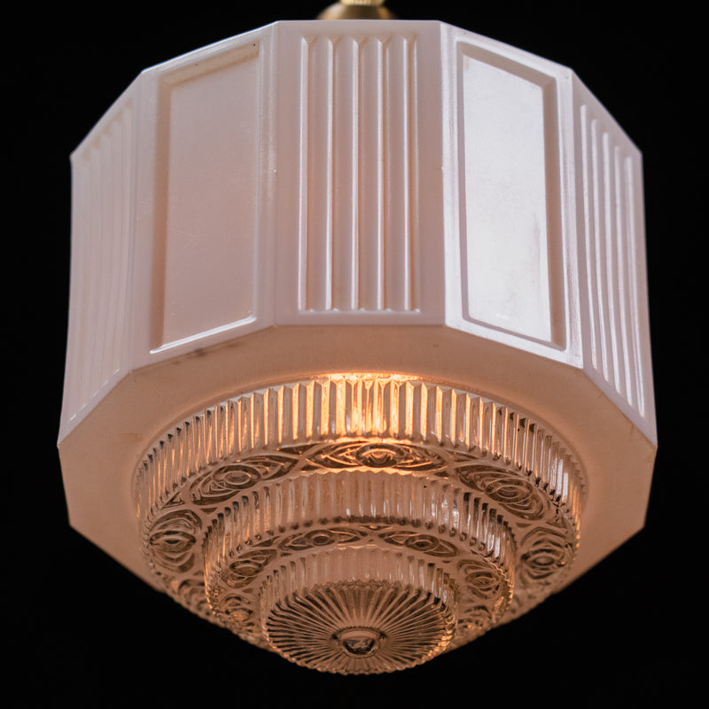 brass skyscraper pendant light | Scott Landon Antiques and Interiors.