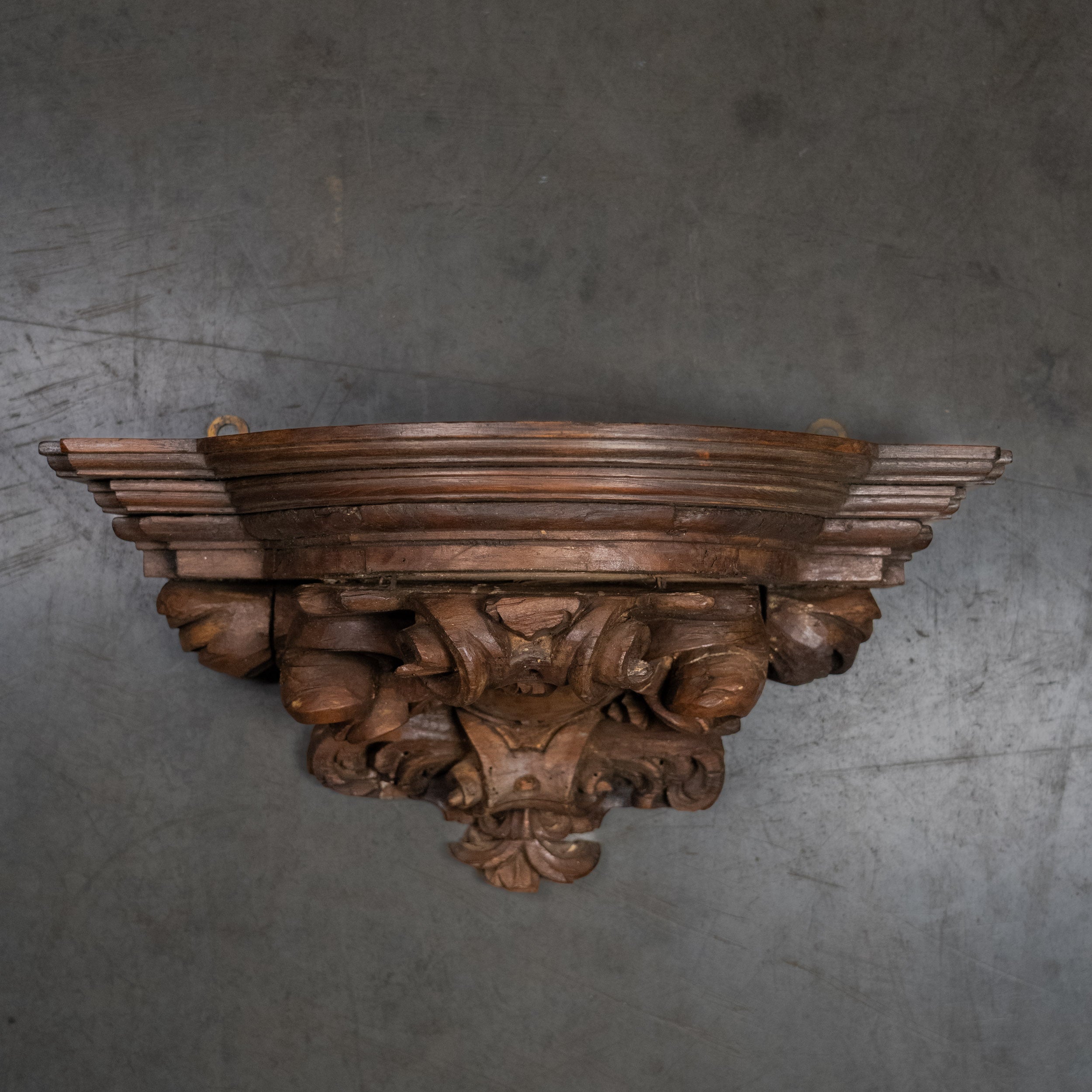 19th Century French Walnut Wall Shelf