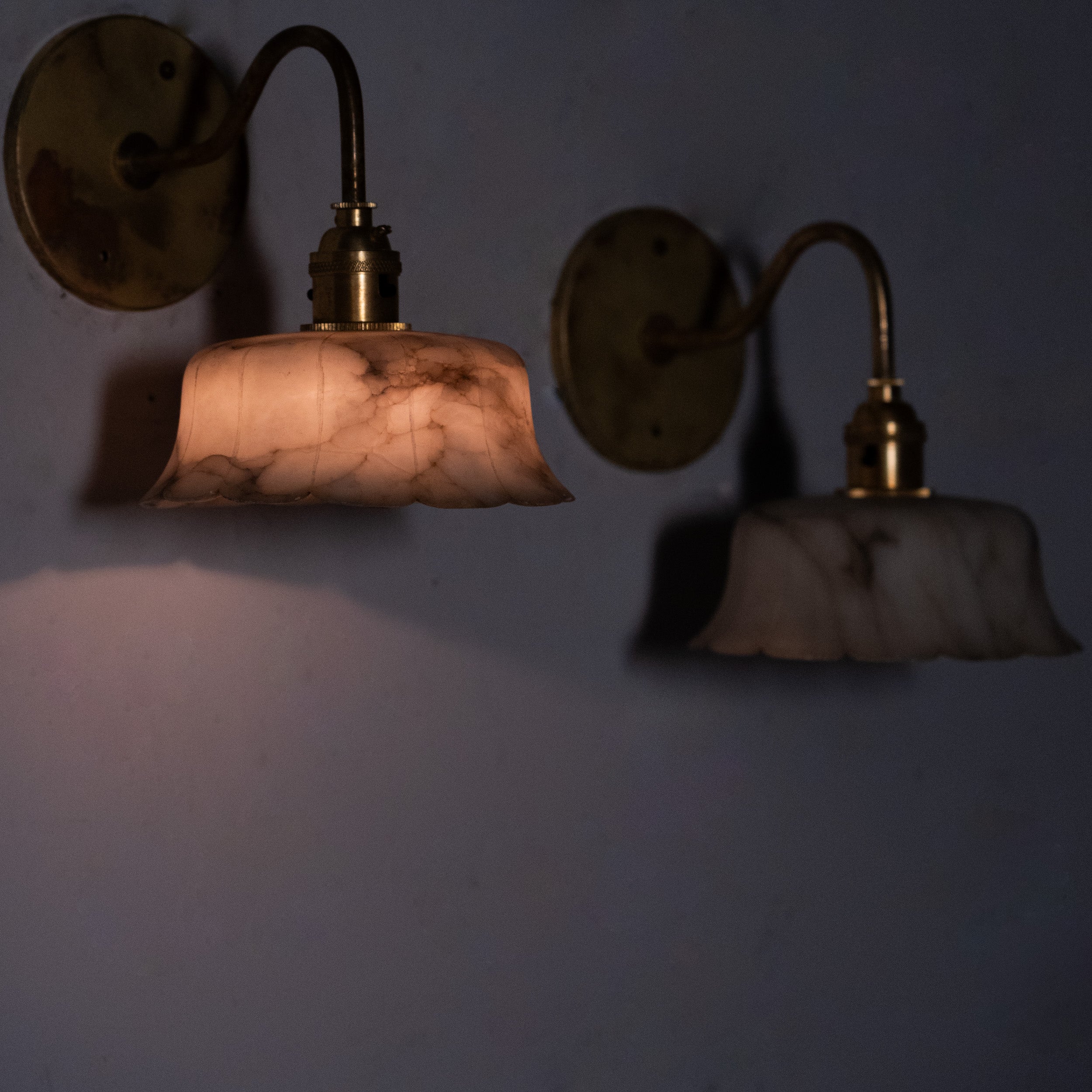 marble sconces | Scott Landon Antiques and Interiors.