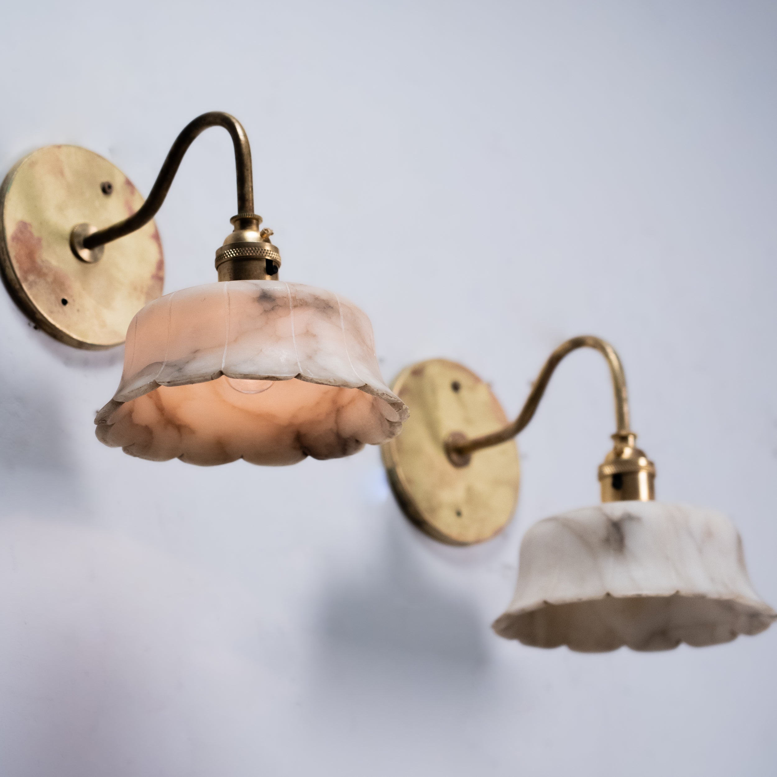 marble sconces | Scott Landon Antiques and Interiors.