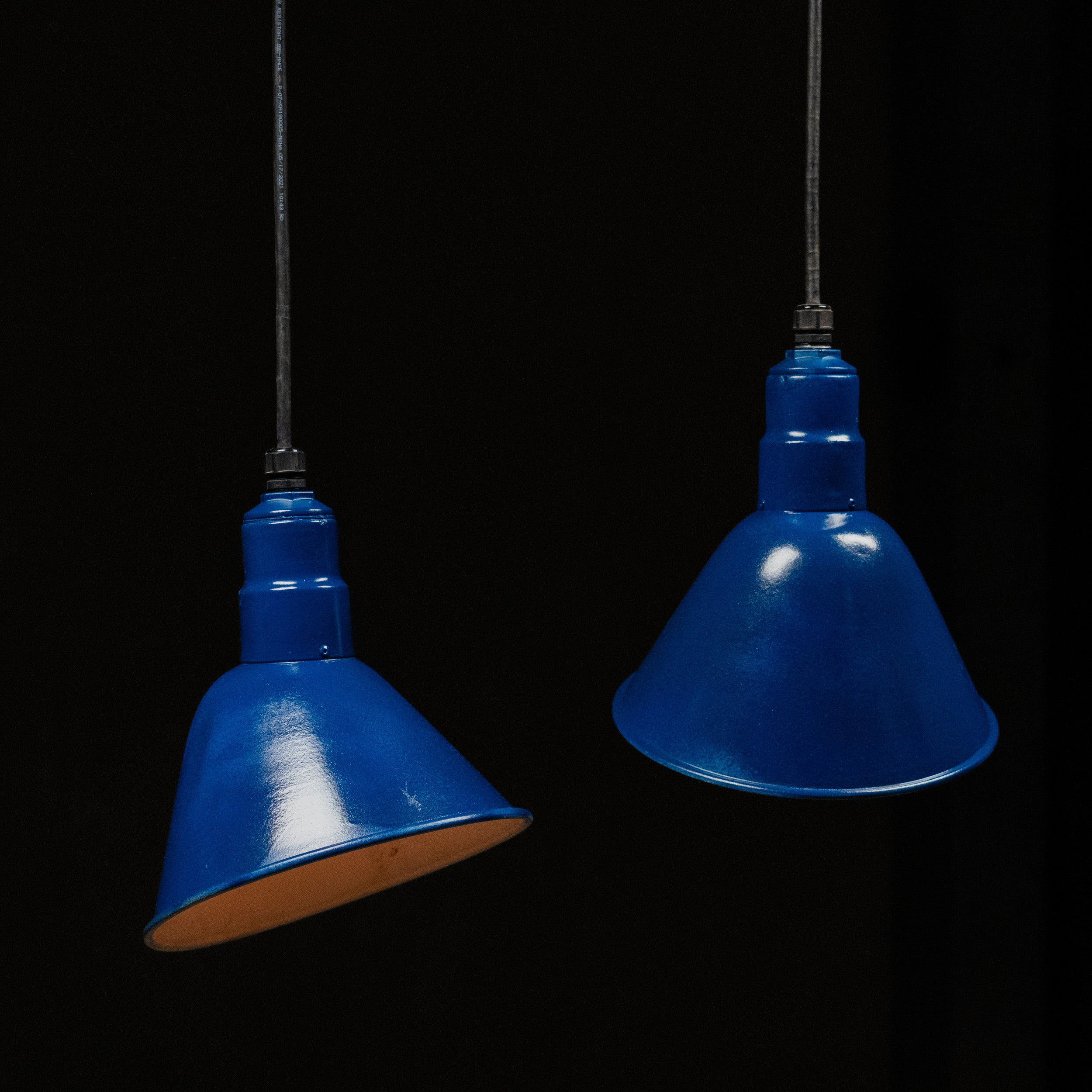 Set of Three Industrial Pendants