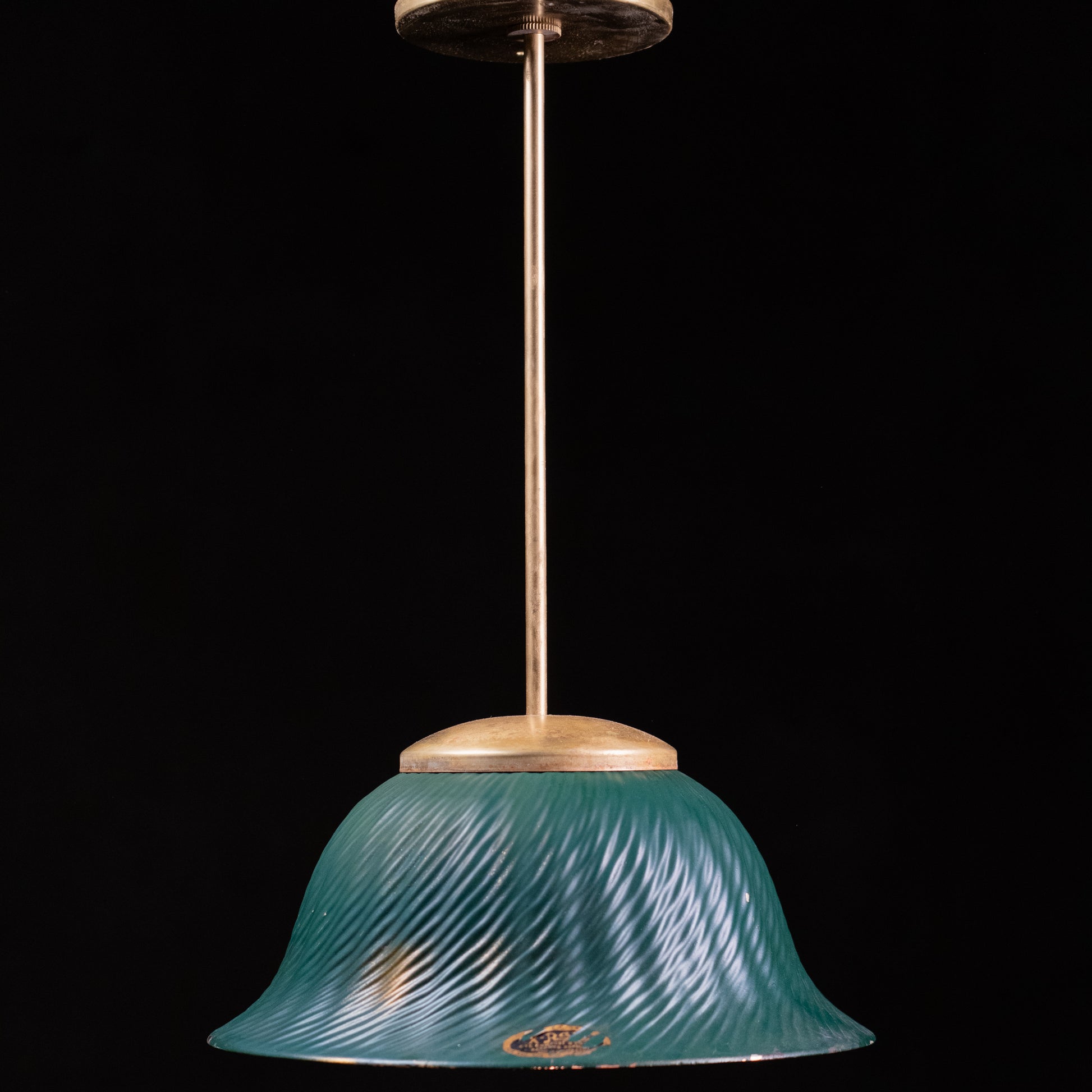 mercury shade brass pendants | Scott Landon Antiques and Interiors.