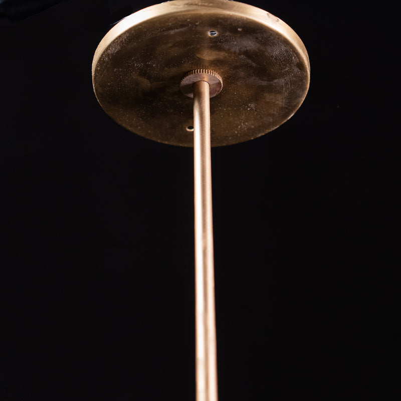 mercury shade brass pendants | Scott Landon Antiques and Interiors.